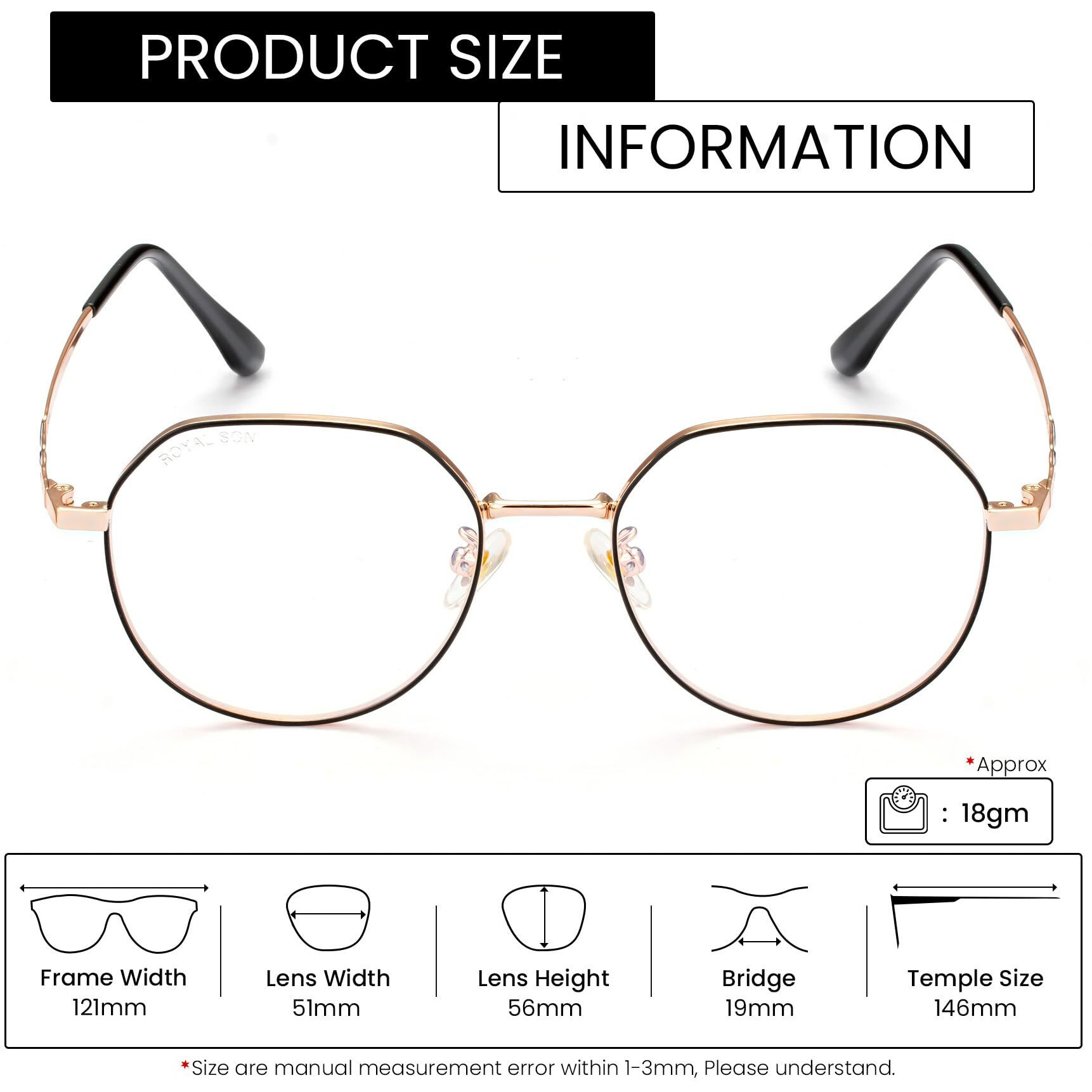 Royal Son Blue Light Filter Mobile Computer Glasses For Eye Protection Men Women