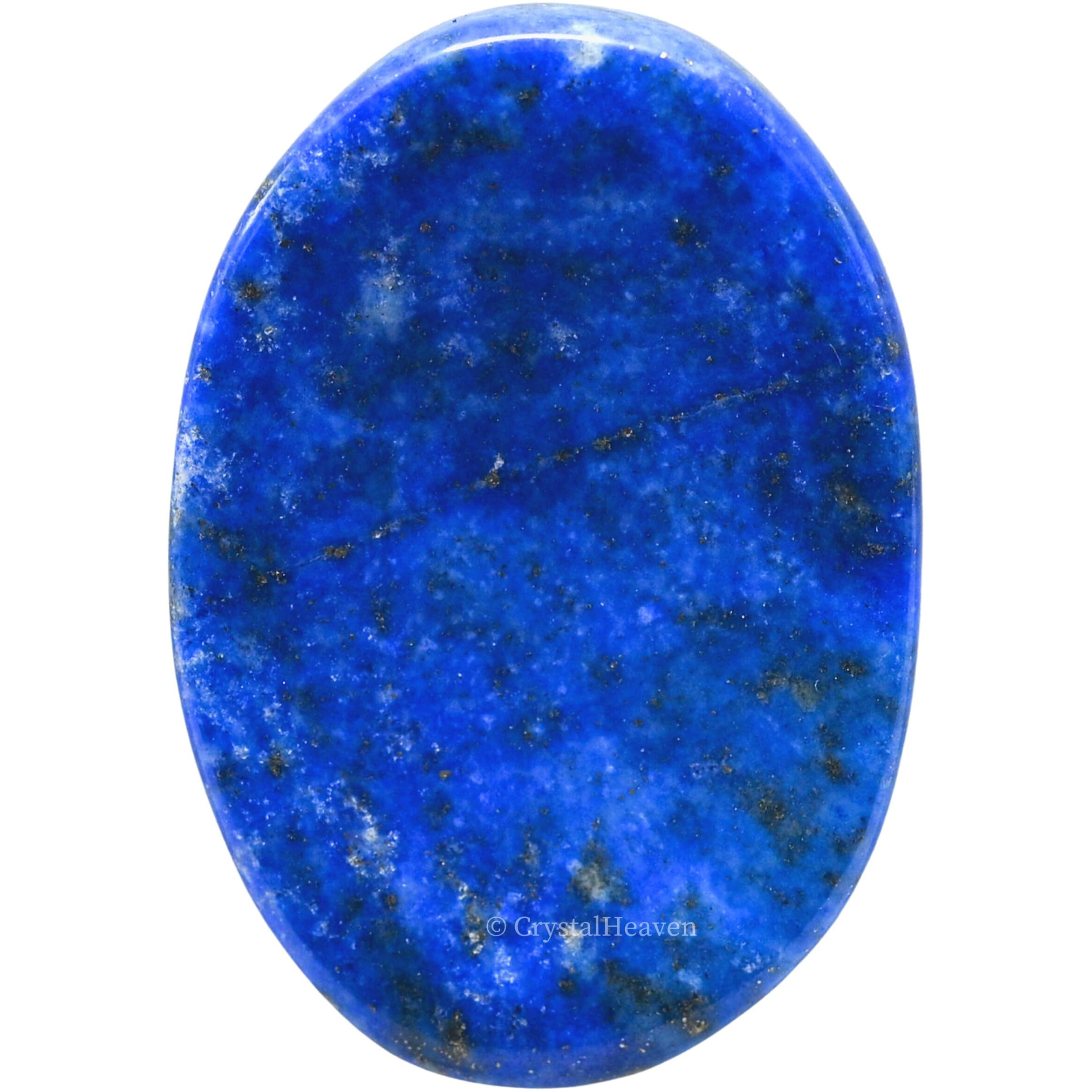 Certified Lapis Lazuli Crystal Thumb Worry Pebbles Stones For Anxiety Stress Relief Massage - Aaa Grade Original Healing Gemstone Agate Rubbing Stone For Yoga Meditation Spiritual Reiki Feng Shui