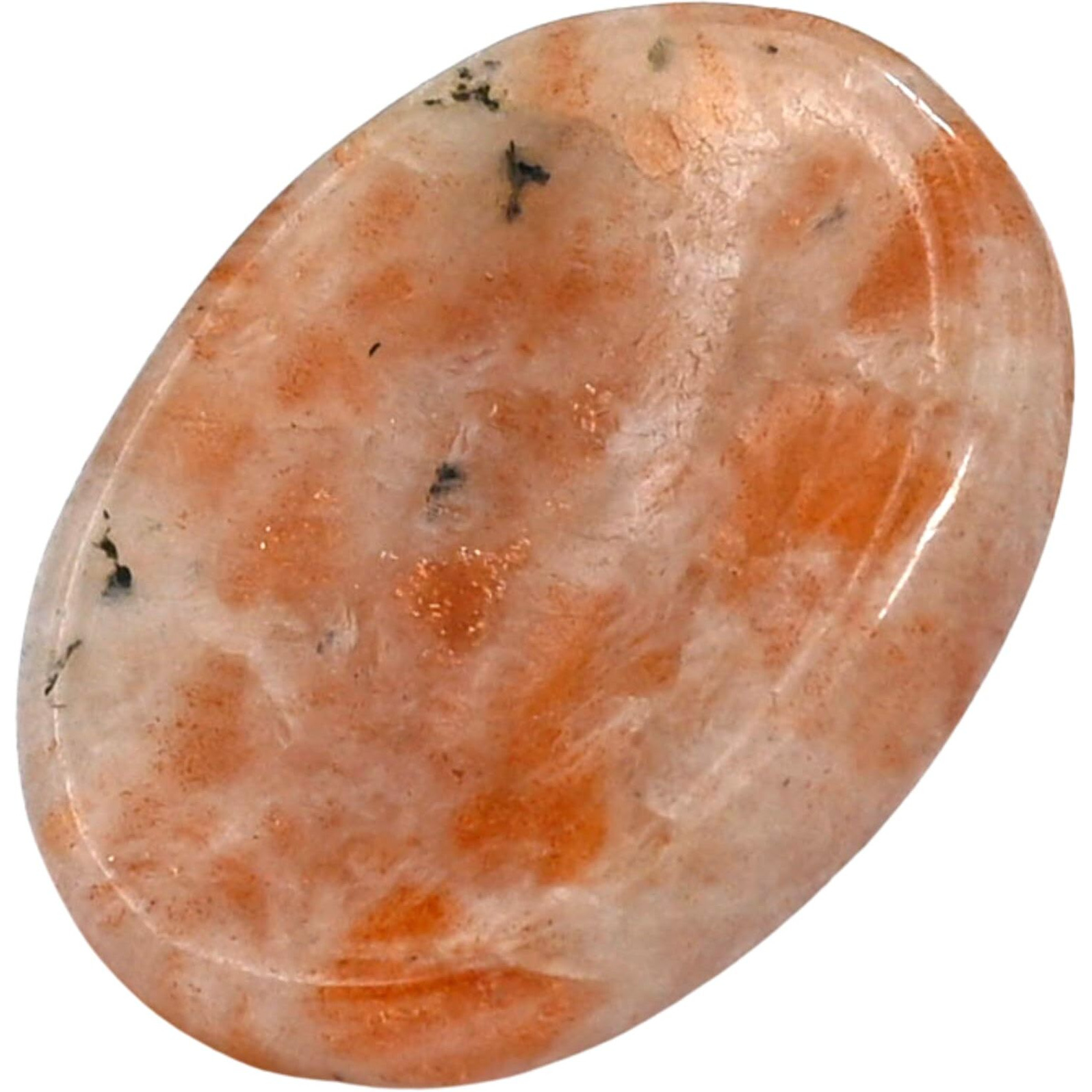 Certified Sunstone Crystal Thumb Worry Pebbles Stones For Anxiety Stress Relief Massage - Aaa Grade Original Healing Gemstone Agate Rubbing Stone For Yoga Meditation Spiritual Reiki Feng Shui