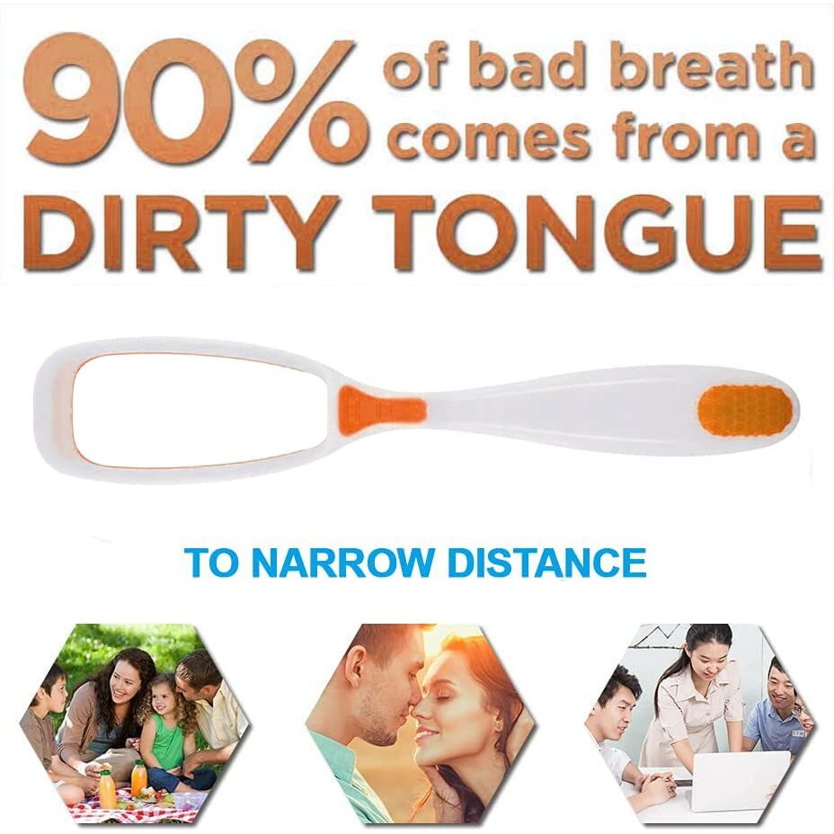 Deriz Pack Of 3 Tongur Cleaner Plastic Premium Tongue Cleaner For Fights Bad Breath Oral Health Care Tool, Easy To Use For Adults And Kidstravel Friendly