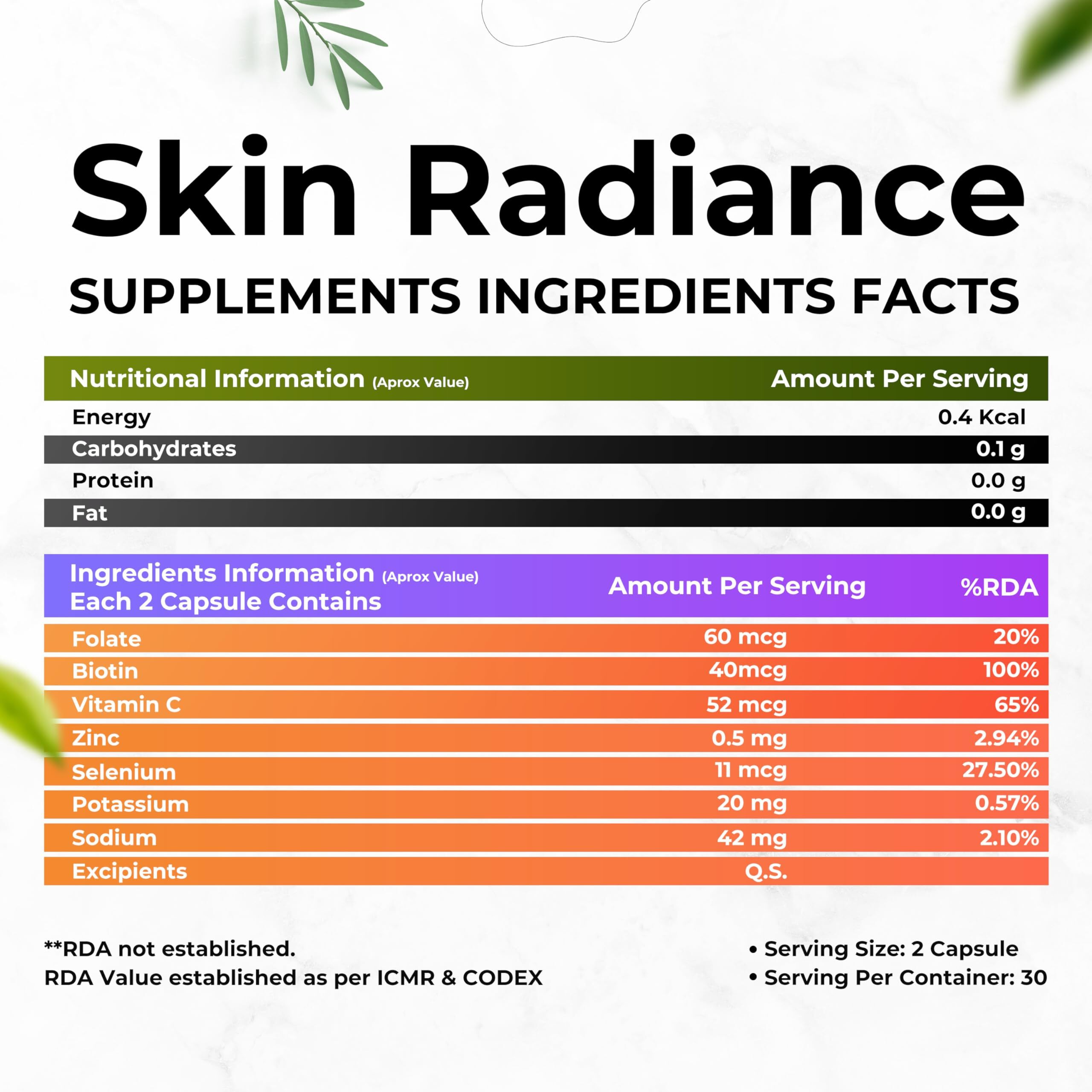 Health Veda Organics Plant Based Skin Radiance Collagen Builder With Vitamin C & Biotin, 800 Mg | 120 Veg Capsules | For Healthy & Young-Looking Skin