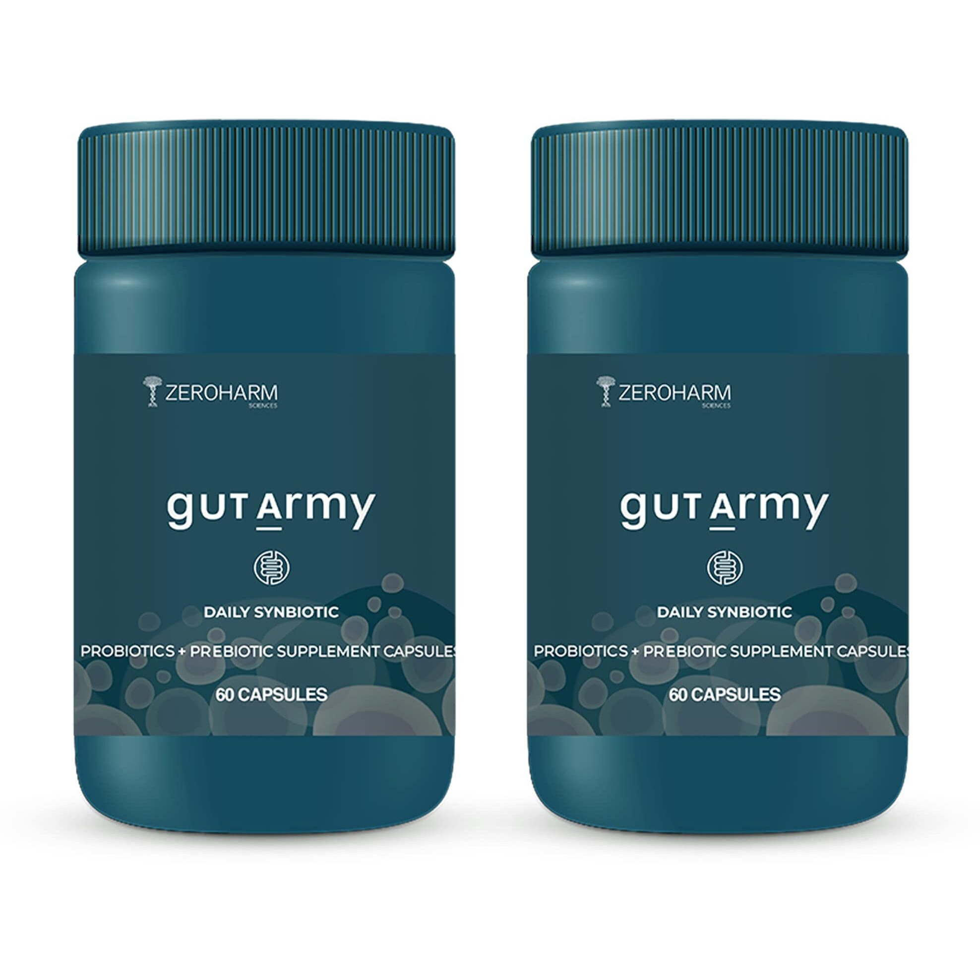 Zeroharm Gut Army Probiotics Supplement For Men & Women -100 Billion Cfu & 25 Strains | Gut Health Capsule For Gut Cleanser, Digestion, Acidity Relief, Gastric Medicine, Ibs Symptoms -120 Vegan Tablet