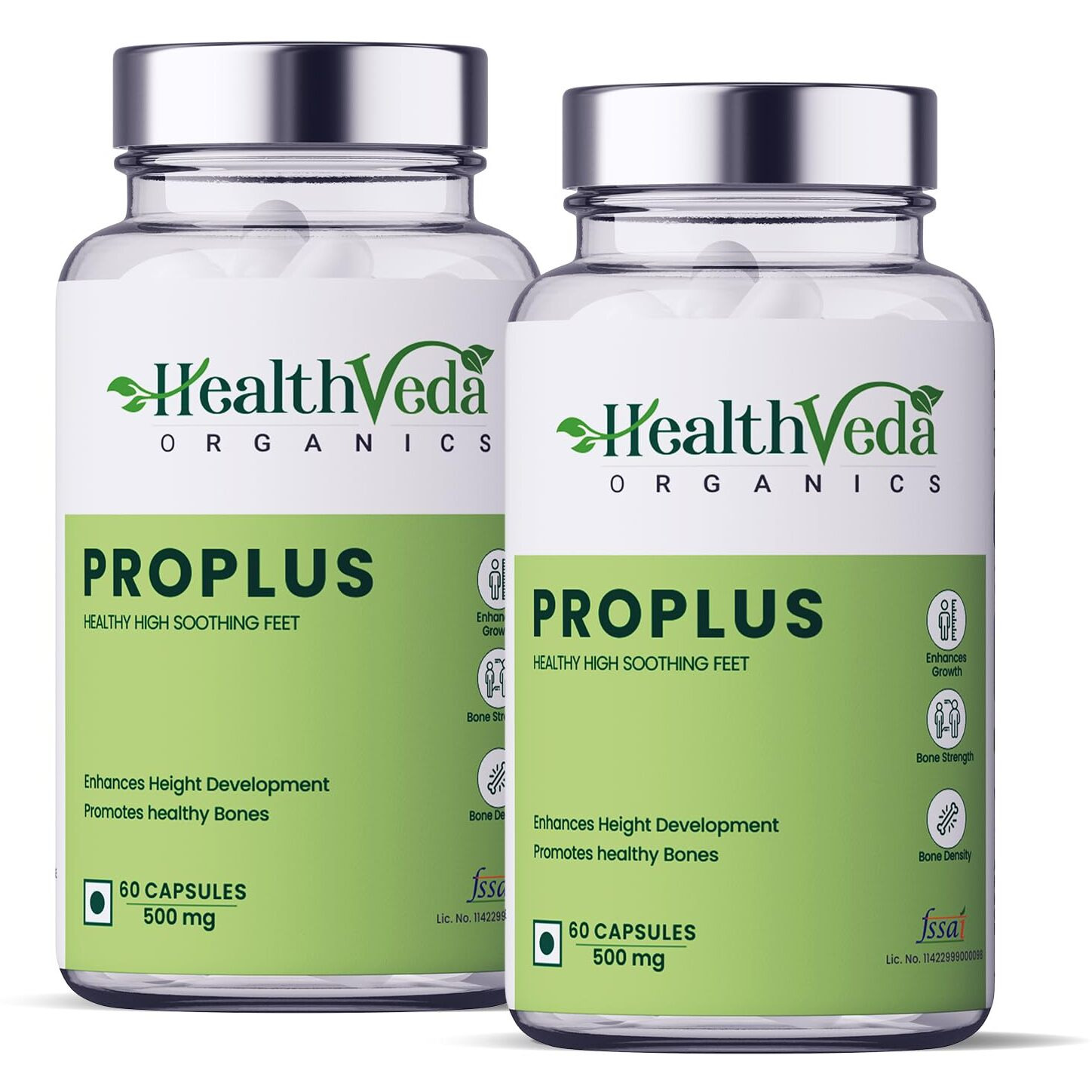 Health Veda Organics Private Limited Proplus 500 Mg I 120 Veg Capsules I Supports Healthy Bones & Muscles