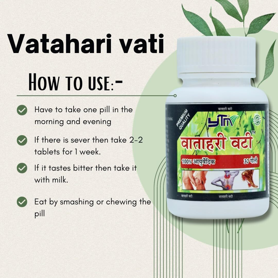 Ytm Vatahari Vati Ayurvedic Tablets For Relief From Knee And Joint Pain,Muscle Pain 60 Tablets (Pack Of 2)