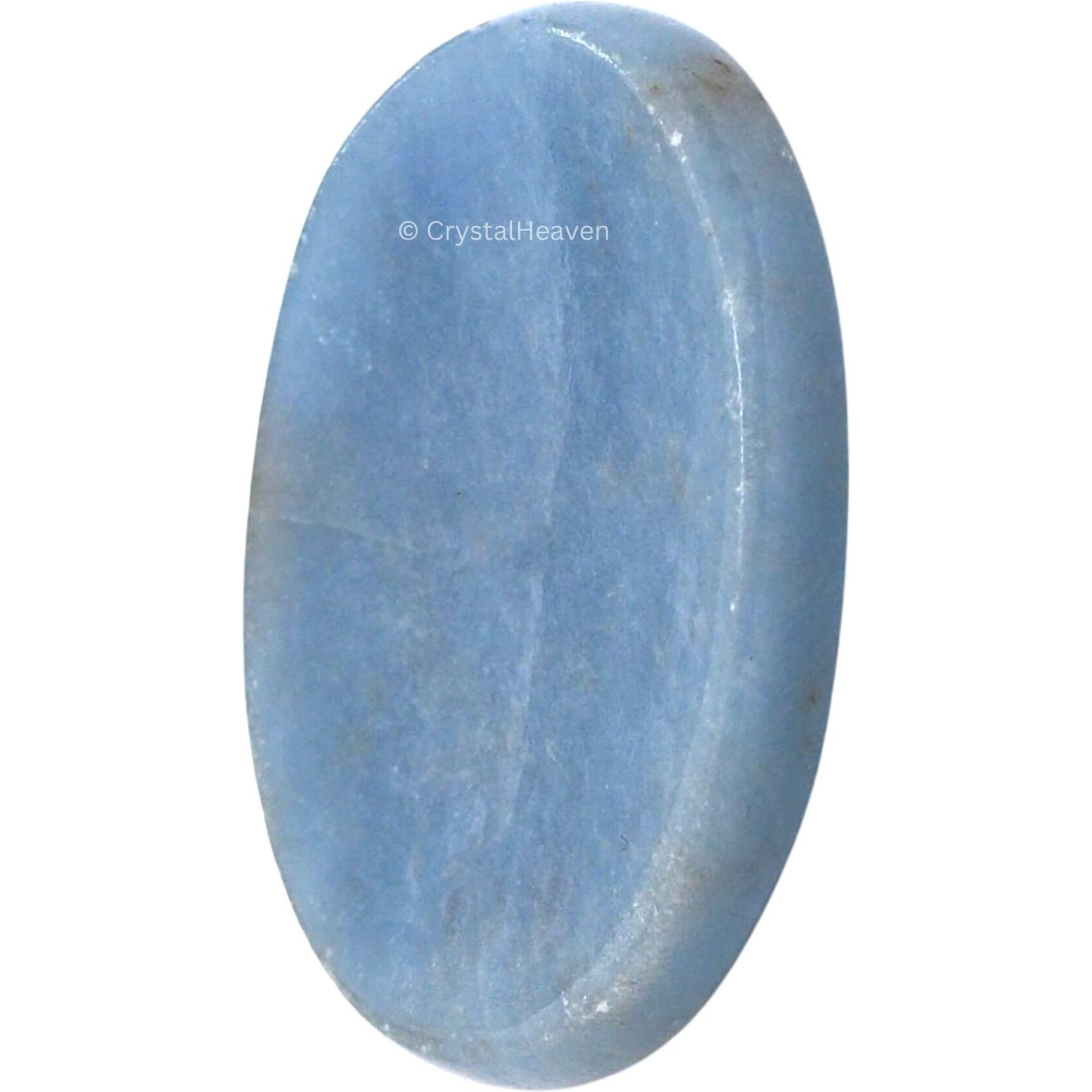 Certified Angelite Crystal Thumb Worry Pebbles Stones For Anxiety Stress Relief Massage - Aaa Grade Original Healing Gemstone Agate Rubbing Stone For Yoga Meditation Spiritual Reiki Feng Shui