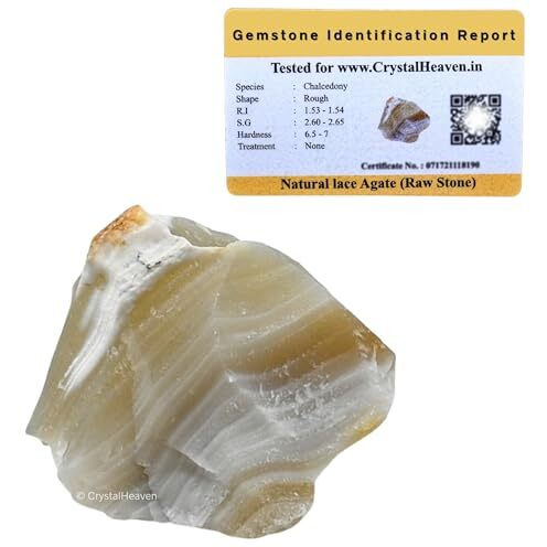 Crystal Heaven Certified Lace Agate Crystal Healing Rough Stone, Natural Raw Crystals For Manifestation, Meditation And Reiki Healing (2 Pieces)