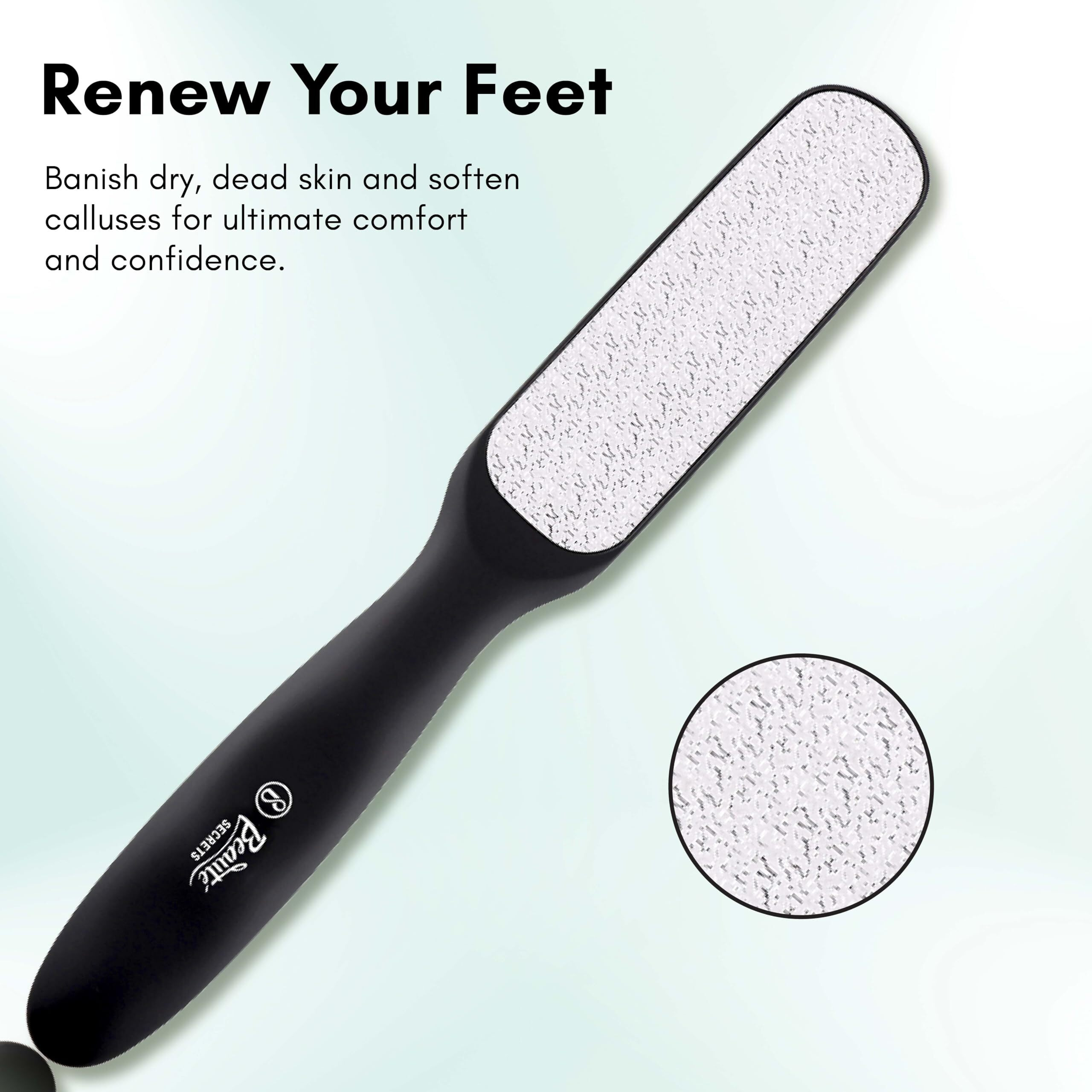 Beaut Secrets Foot Filer For Dead Skin, Foot Scrubber, Pedicure Tool, Foot Rasp, Foot Buffer Black (Bs-Ff-19)