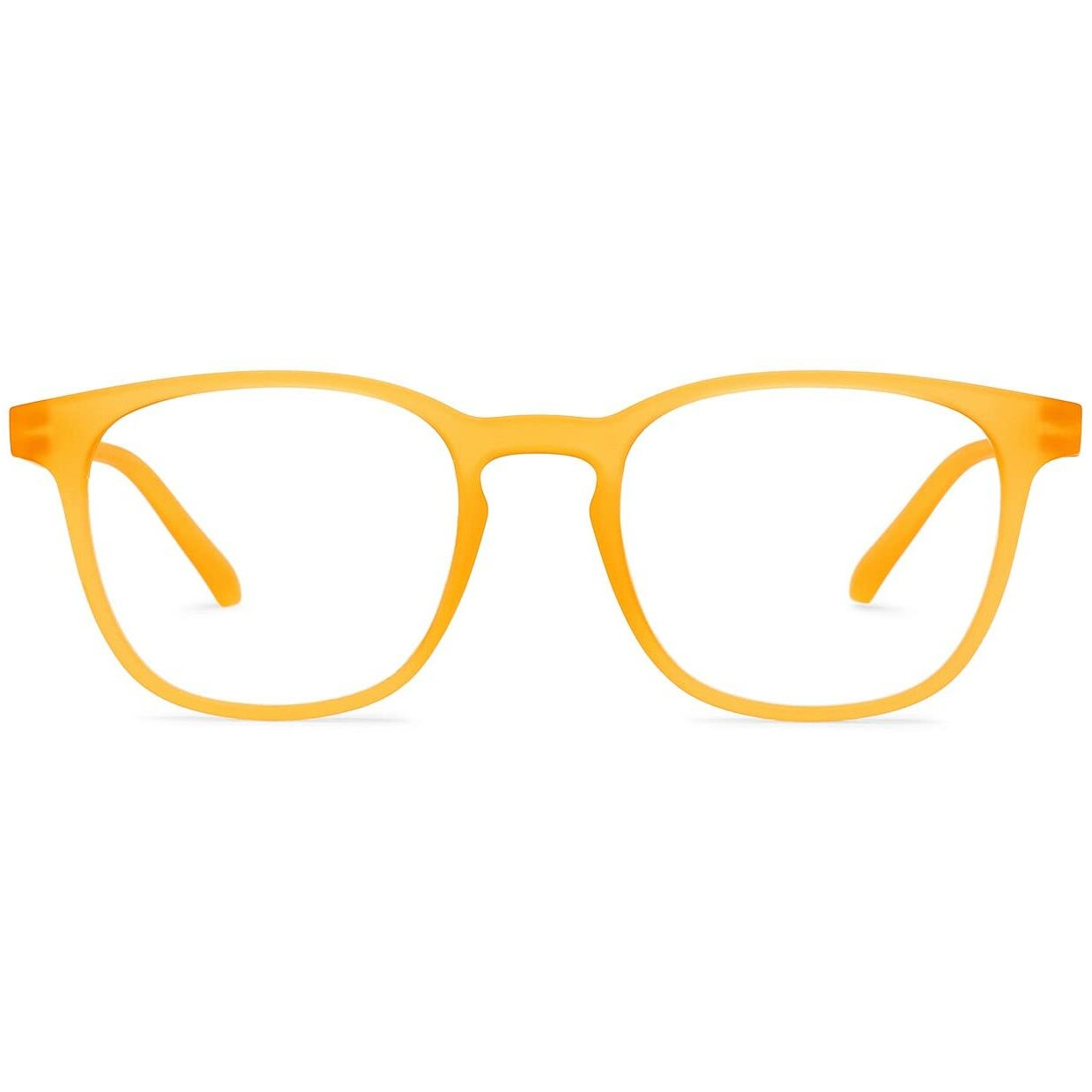 Hustlr Zero Power Bluecut & Antiglare Computer Eyeglasses | Amber Full Rim Square | As Seen On Shark Tank | Peyush Bansal Glasses | For Men & Women | Medium | Lb E14058-W