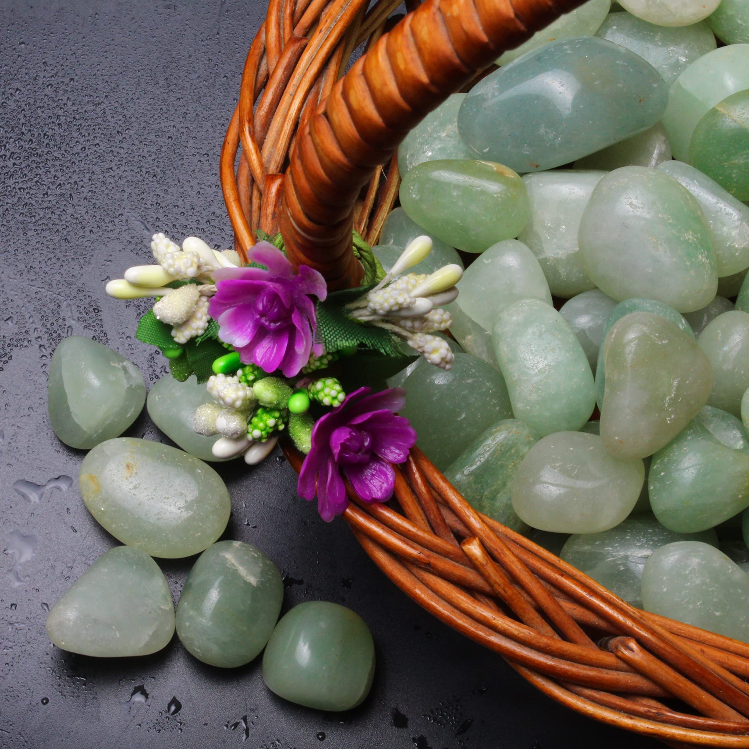 Remedywala Energized Green Aventurine Tumble Stone For Reiki Healing | Polished Tumble For Reiki Healing | Tumble Stone | Stone 100 Grams
