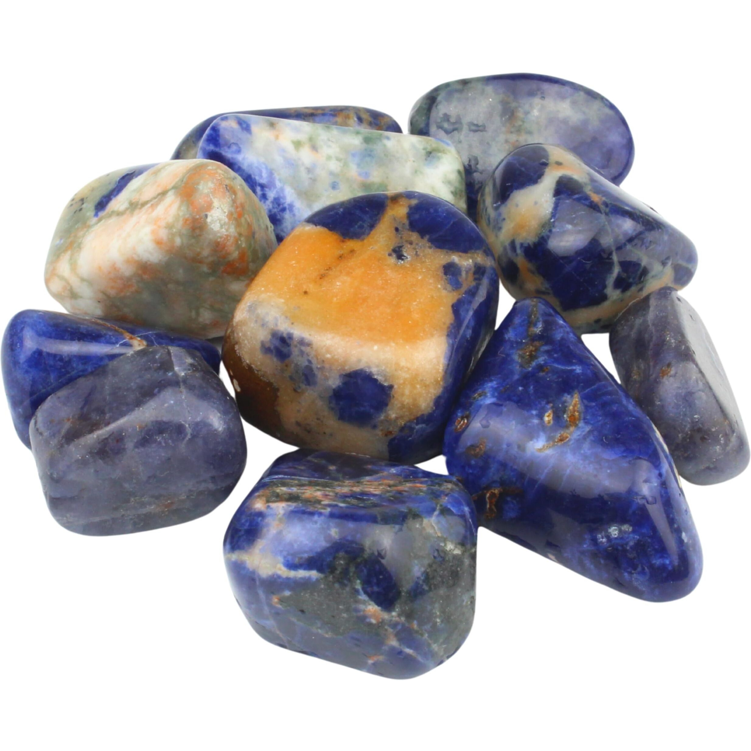 Remedywala Energized Lapis Lazuli Tumble Stone For Reiki Healing | Polished Tumble Crystal Stones For Reiki Healing | Tumble Stone | Stone 100 Grams