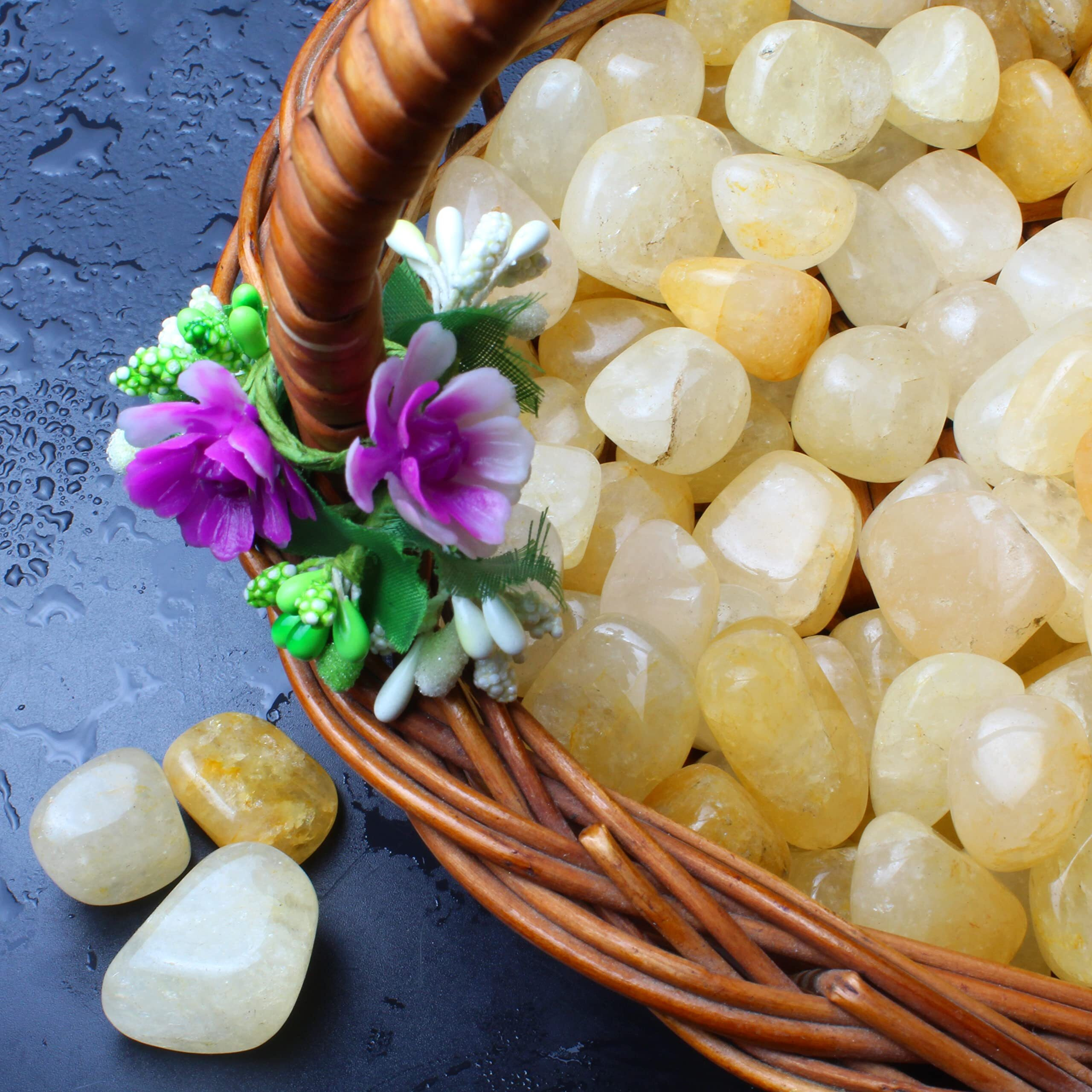 Remedywala Energized Yellow Aventurine Tumble Stone For Crystal Healing| Pack Of 100 Grams
