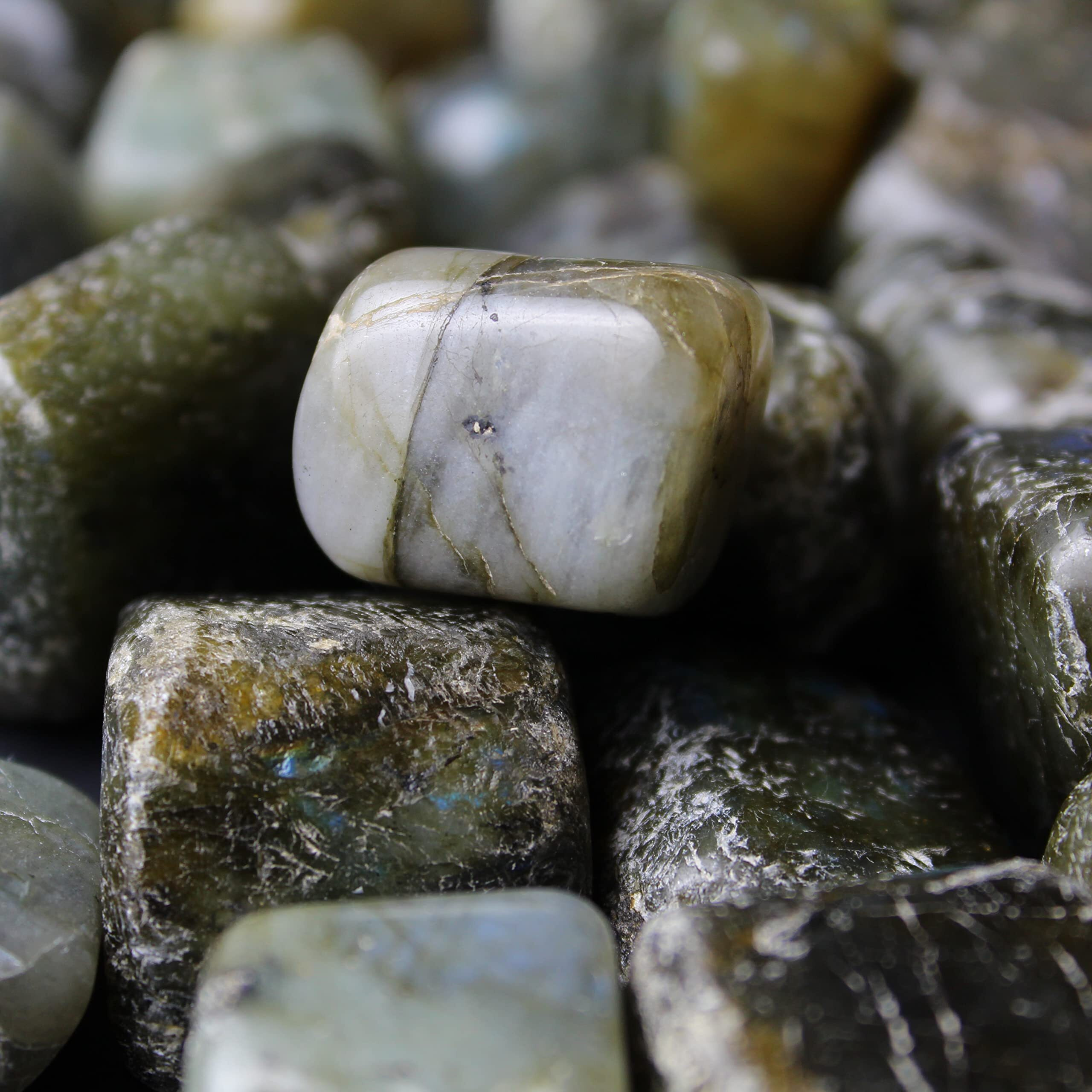 Remedywala Energized Labradorite Tumble Stone For Crystal Healing| Pack Of 100 Grams