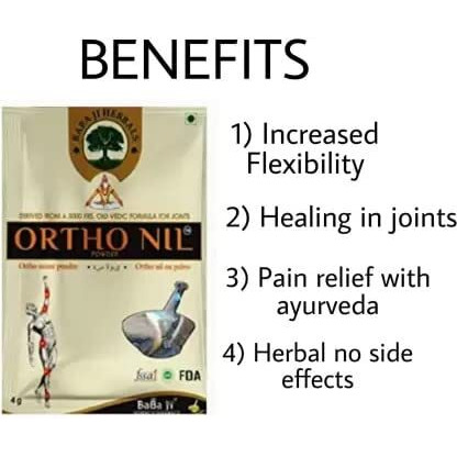 Ortho Nil Powder Babaji Catron Orthonill Powder For Joint Pain Body Pain Muscle Pain Powder - (70 Pouch)