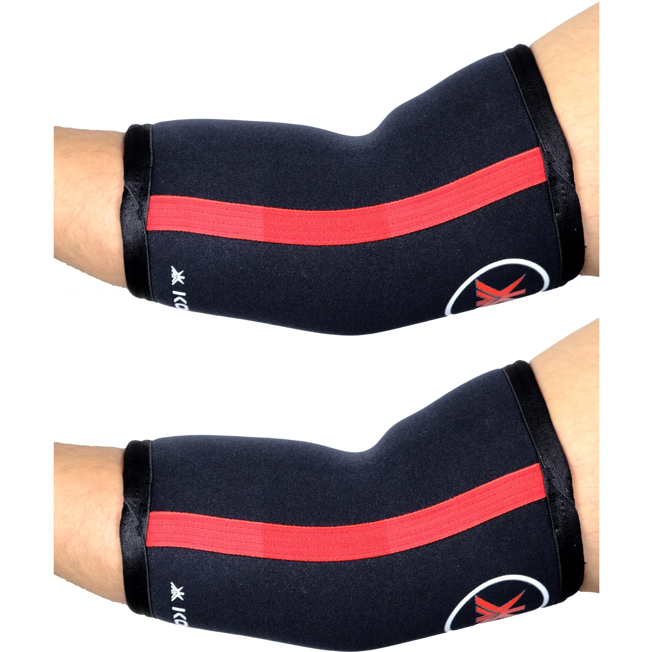 Kobo Power Weight Lifting Elbow Sleeves/Elbow Wraps Bandages 5 Mm Neoprene (Imported) (Pair)