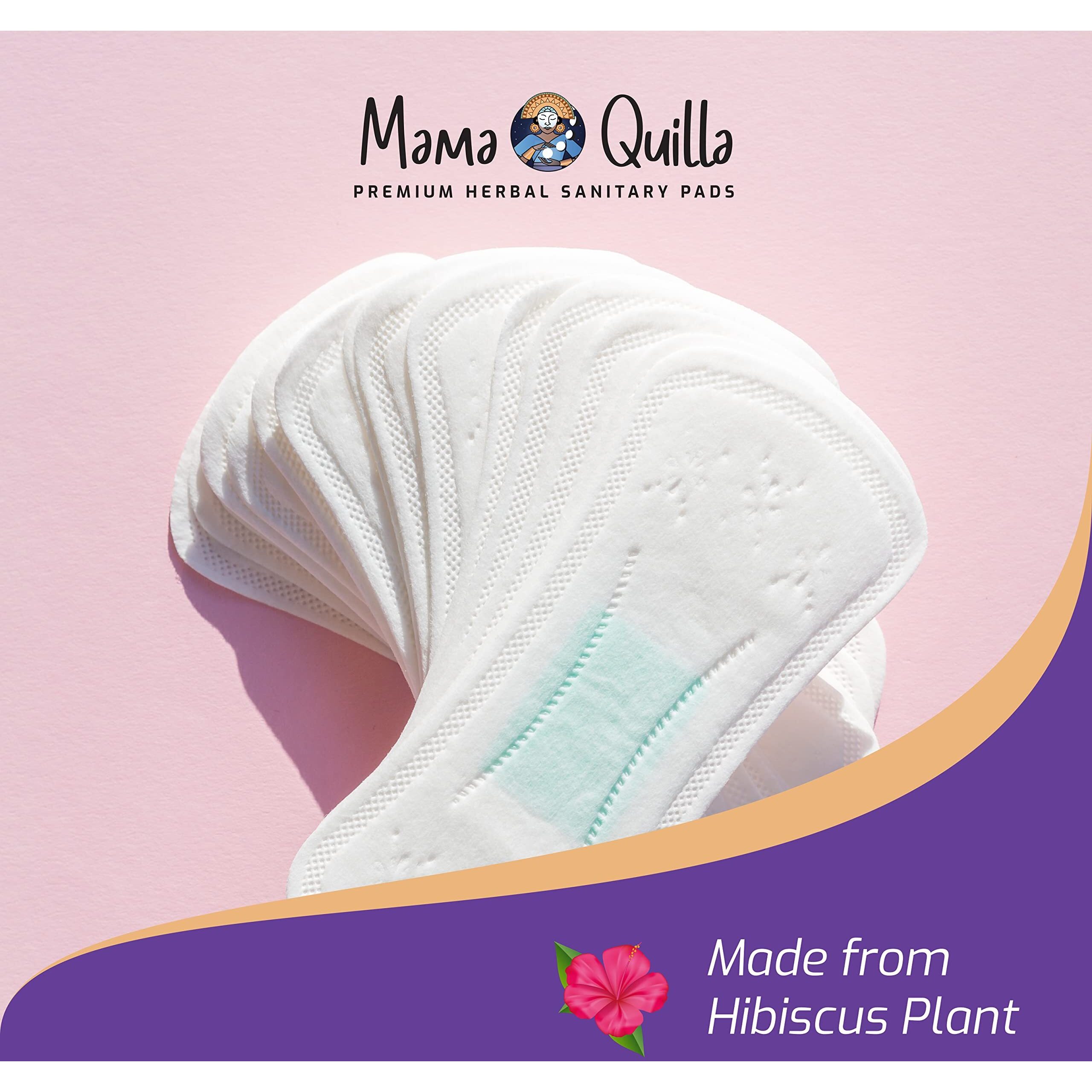 Mama Quilla Herbal Sanitary Pads For Women - Guilt Free Periods - Leakage Protection, Regular Flow - Cottony Soft | First Indian Sanitary Pad Featured On Times Square -280 Mm  Xl, Pack Of 6