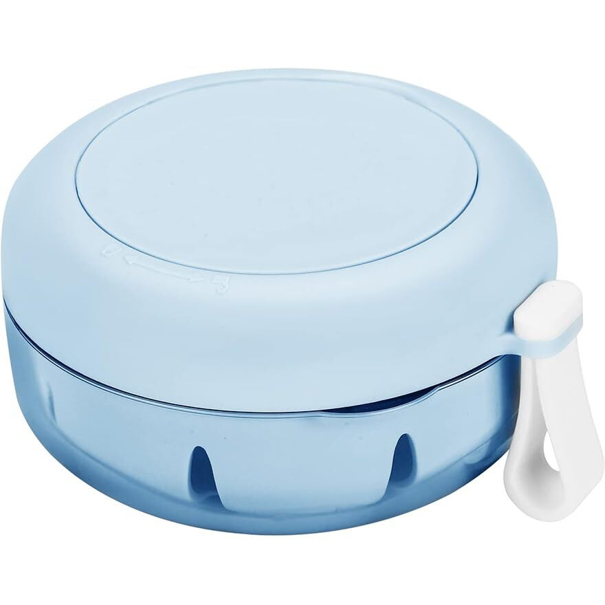 Hannea Denture Case, Denture Bath Case Cup Box Holder, Leak Proof Portable Retainer Case, Denture Box With Strainer & Mirror For Travel, Denture Case For Aligner Retainer Mouth Guard, Blue - Plastic