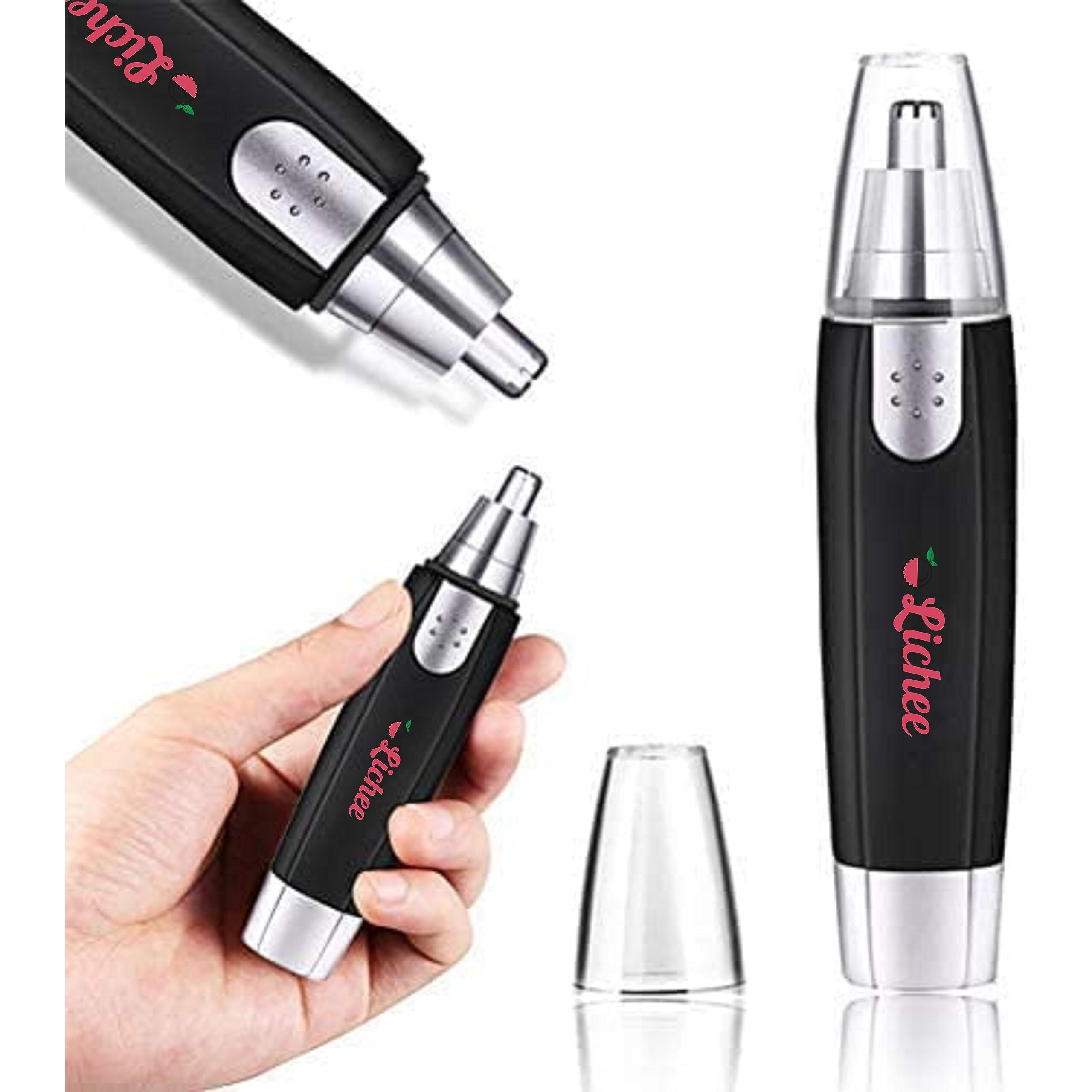Lichee Electric Portable Nose Hair Trimmer For Men& Women | Dual-Edge Blades | Electric Nose And Ear Hair Trimmer Eyebrow Clipper, Waterproof, Eco/Travel/User-Friendly (1)