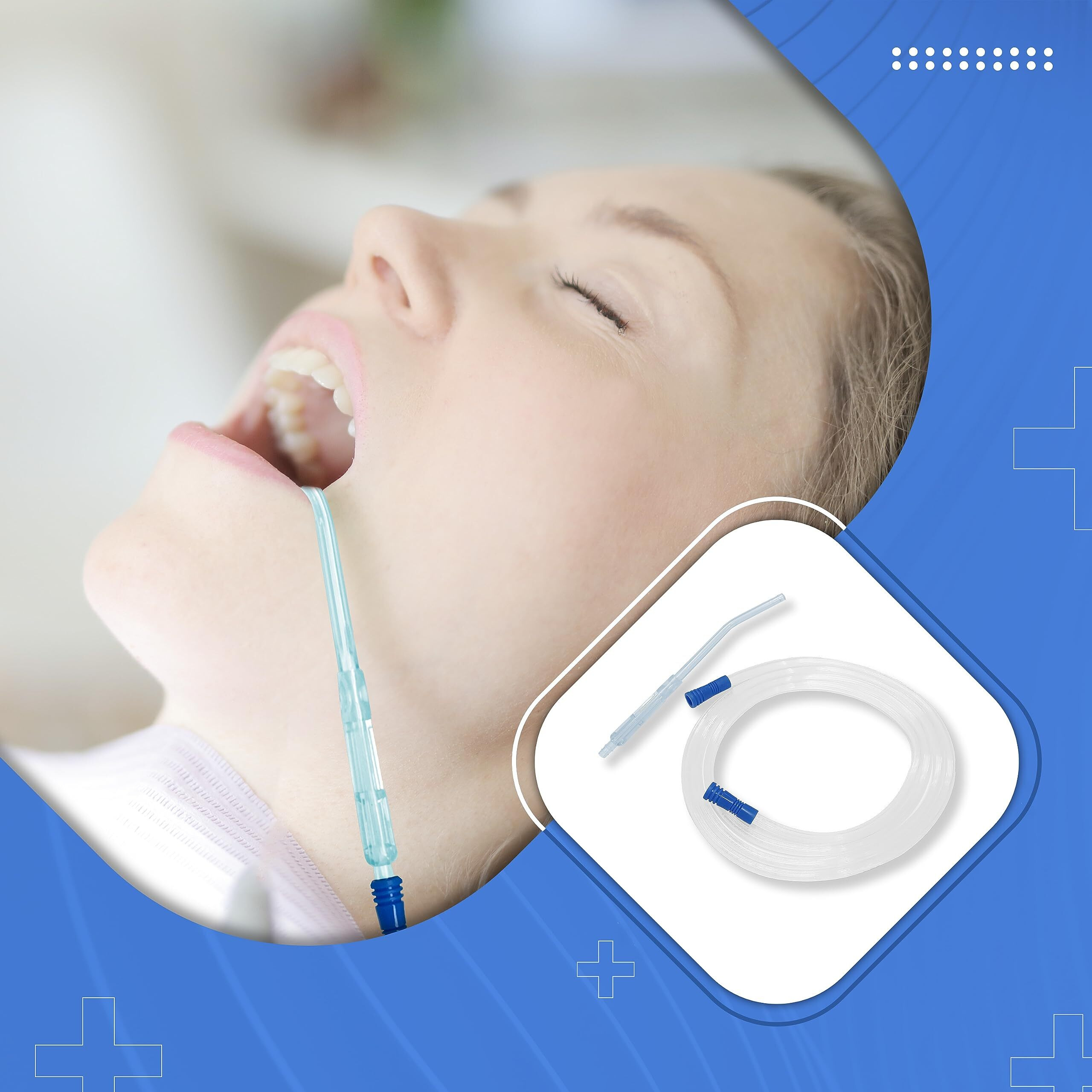 Otica Yankauer Suction Set | 2.5M Long Suction Tube With Yankauer Handle | Sterile - Eo (Yankauer Handle Standard Tip., 5)