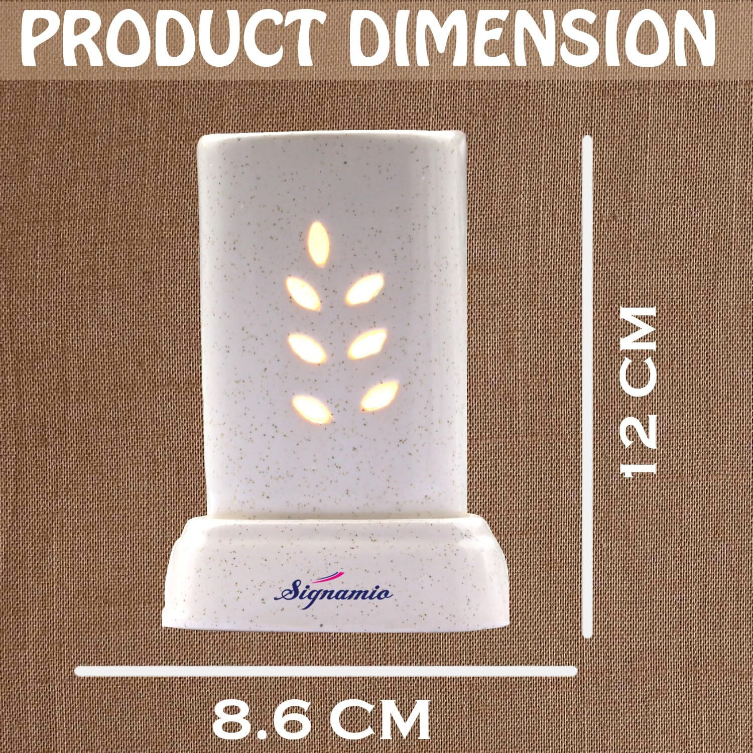 Signamio Ceramic Aroma Burner Diffuser For Home Fragrance Lamp For Home,Office, Bathroom, Pooja Room, Meditation, Yoga - Dn-14 (Rose, Sandal, Lemon Fragrance)