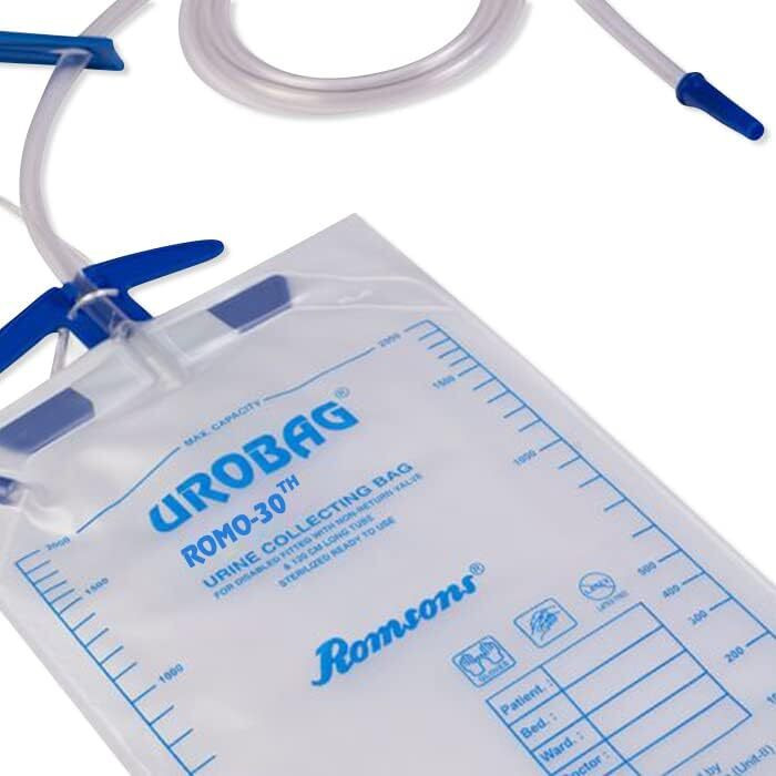 Romsons Romo 30 Urine Collection Disposable Bags, 25 Count With Super Absorbent And Ziplock, Portable Urinal, Camping Pee Bags, Emergency Bag During Traffic Jam And Travel - Pack Of 25