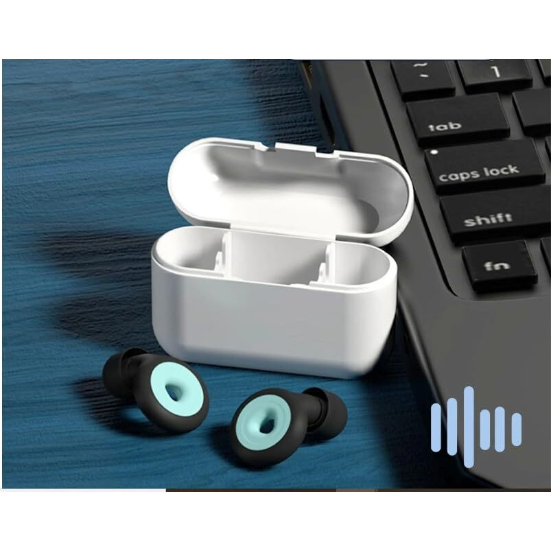 Zroy Enterprise Appli Quiet Ear Plugs For Noise Reduction Super Soft,Reusable Hearing Protection In Flexible Silicone For Sleep & Flights - 6 Ear Tips In S/M/L 28Db Noise Cancelling (Black)