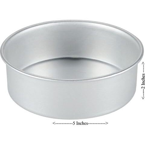 Rinkle Trendz Aluminium Mini Round Cake Pan Cake Tin 5 Inches For Mini Lunch Box Cake