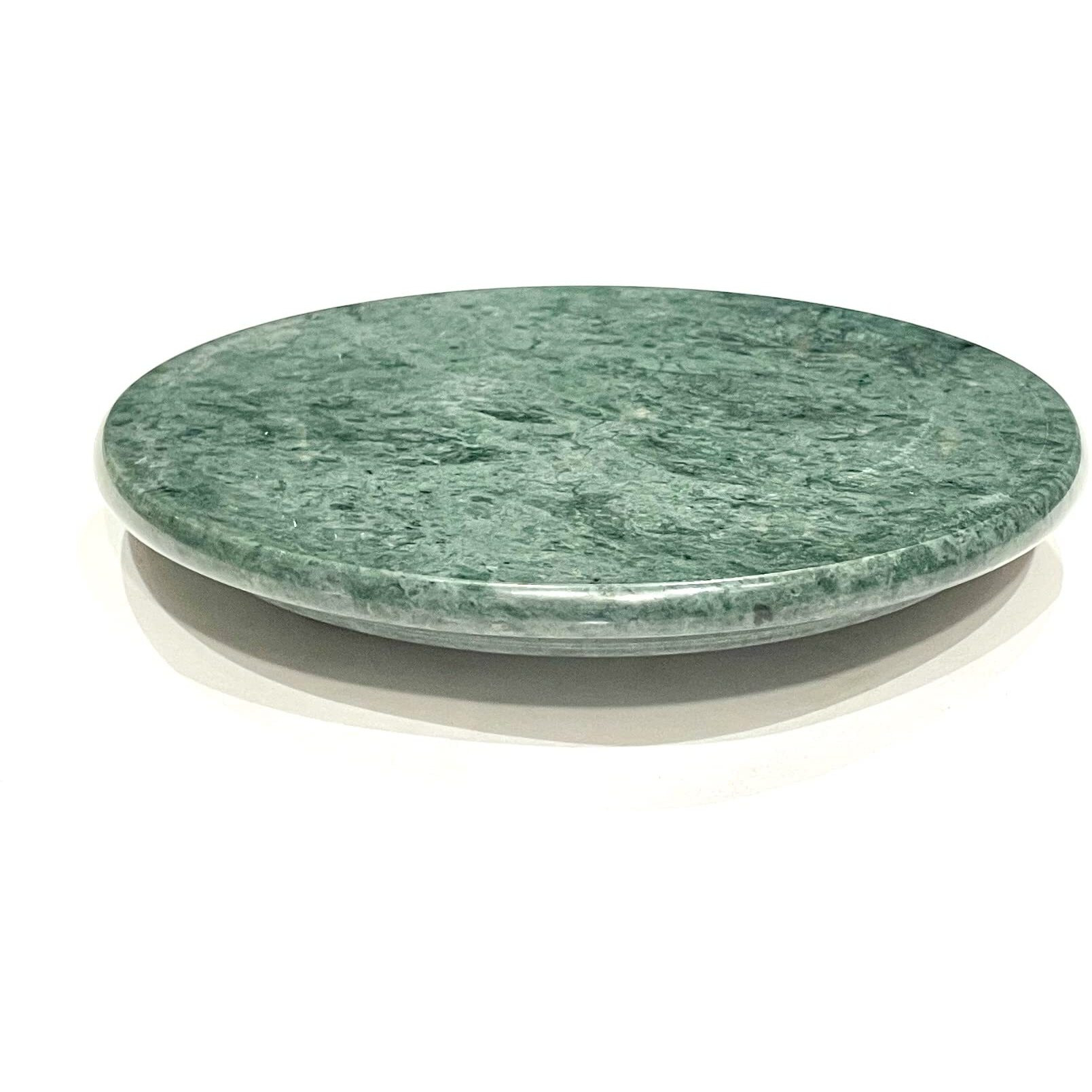 Vinayak Crafters Green Marble Roti Roller/Chakla With Belan/Rolling Pin, 22 Cms