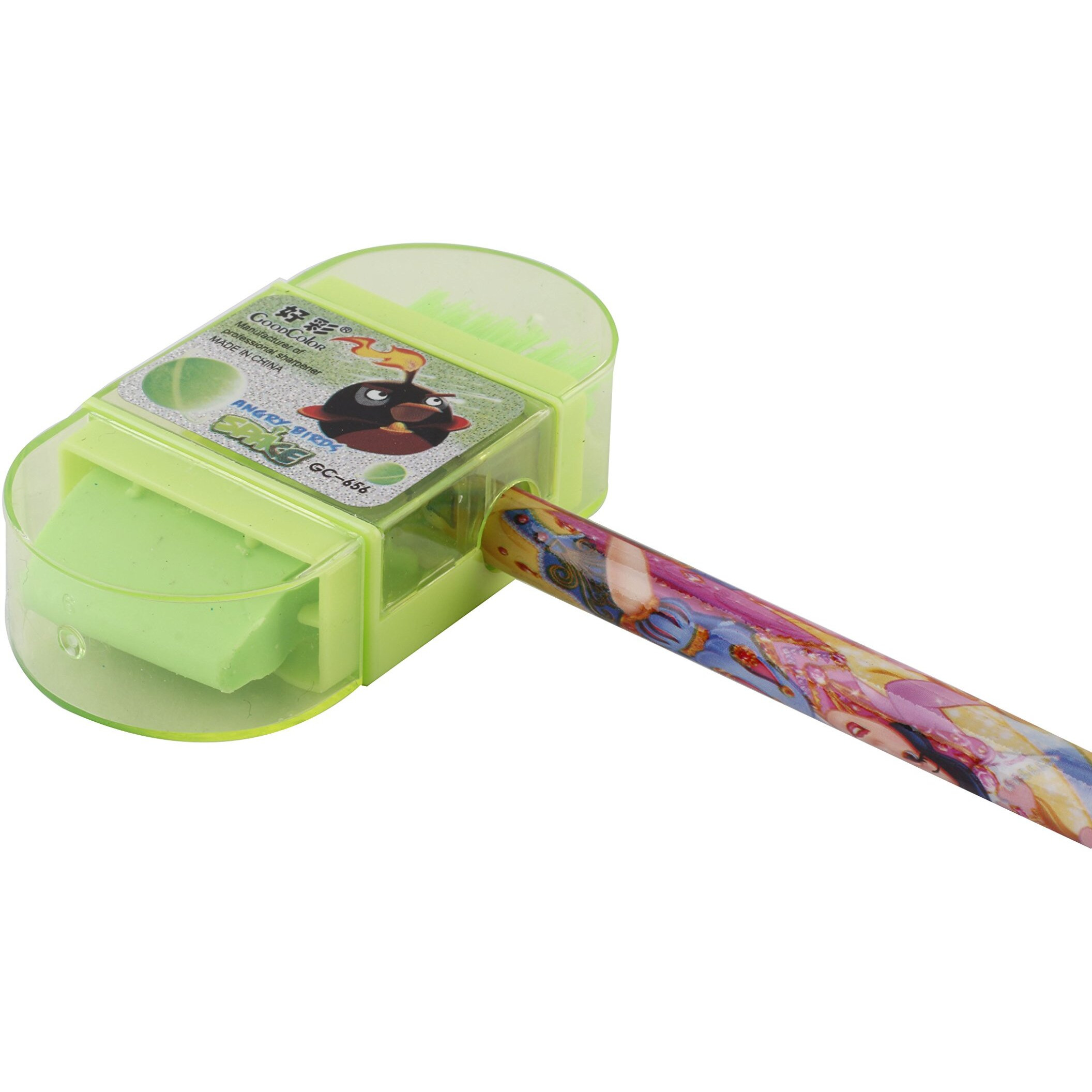 Parteet New Multicolour 3In1 Eraser,Sharpners And Brush Pack Of 12Pc For Kids