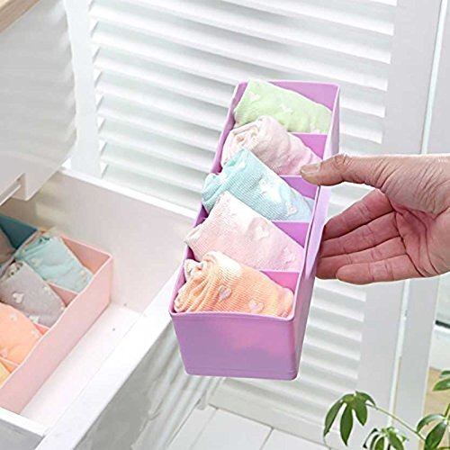 Inditradition Drawer Organizer, Dividers, Closet Storage Box | Multi-Purpose, Abs Plastic, Multi-Color (Pack Of 4)