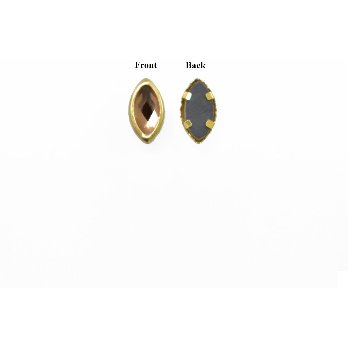 Embroiderymaterial Flat Glue On Kundan Stones Beads For Craft, Jewellery Making, Bangles Work, Maggam Work Material, Stones For Embroidery Work, Aari Work (Marquise Shape, 6Mm, 100 Pieces)