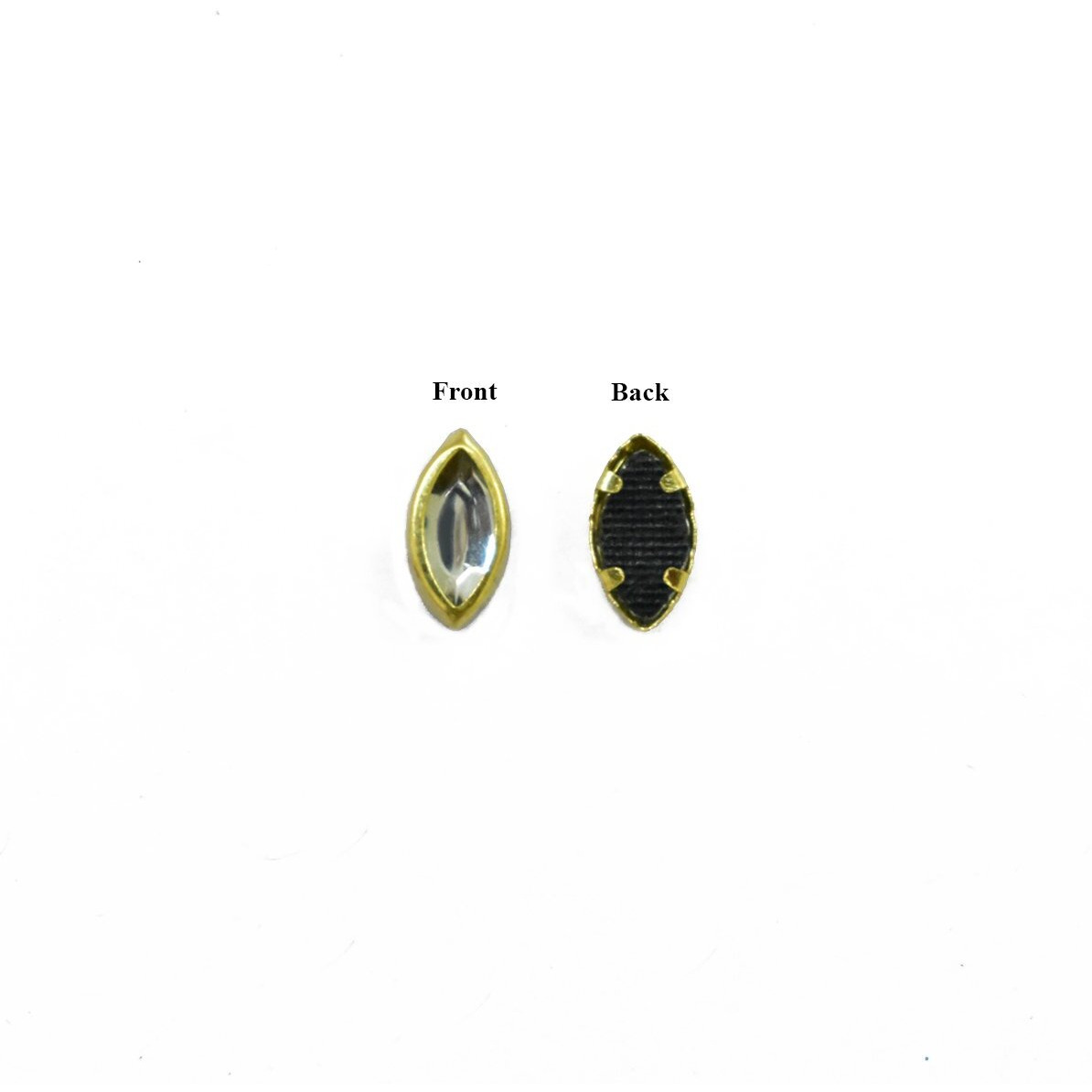 Embroiderymaterial Raw Material Flat Glue On Kundan Stones Beads For Craft, Jewellery Making, Bangles Work, Maggam Work Material, Stones For Embroidery Work, Aari Work (Marquise Shape, 4Mm, 500 Pieces)