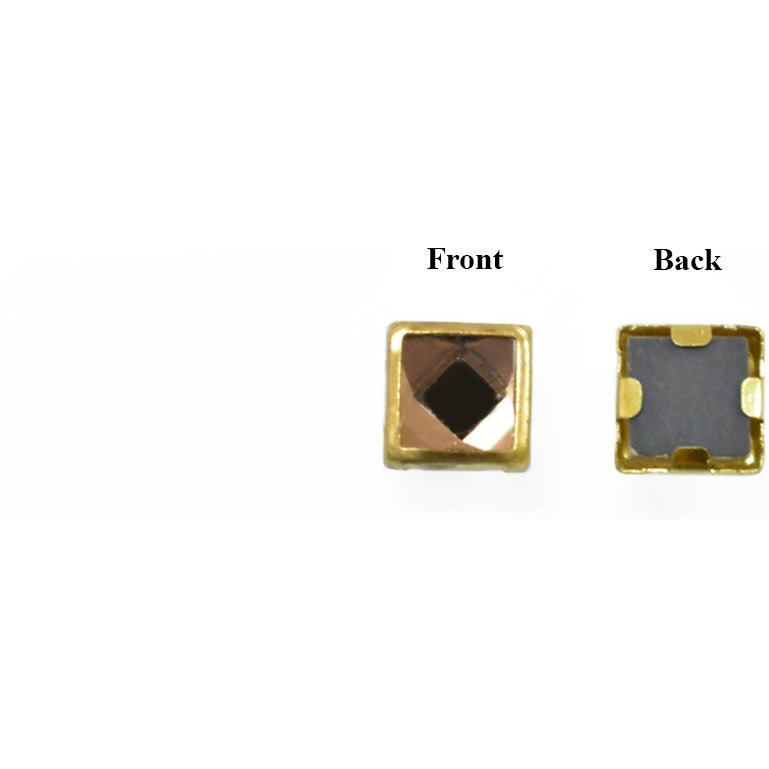 Embroiderymaterial Raw Material Flat Glue On Kundan Stones Beads For Craft, Jewellery Making, Bangles Work, Maggam Work Material, Aari Work (Square Shape, 5Mm, 500 Pieces),Multicolor