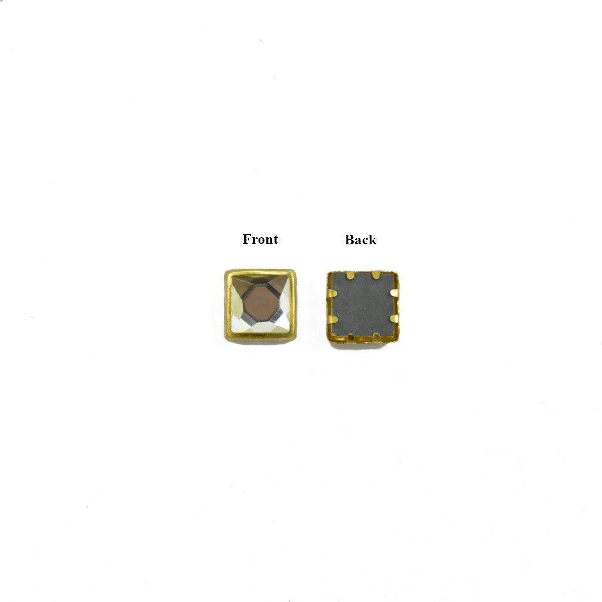 Embroiderymaterial Raw Material Flat Glue On Kundan Stones Beads For Jewellery Making, Bangles Work, Maggam Work Material, Stones For Embroidery Work (Square Shape, 6Mm, 500 Pieces),Multicolor