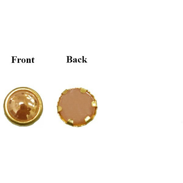 Embroiderymaterial Raw Material Flat Glue On Kundan Stones Beads For Craft, Jewellery Making, Bangles Work, Maggam Work Material, Stones For Embroidery Work, Aari Work (Round Shape, 6Mm, 500 Pieces)