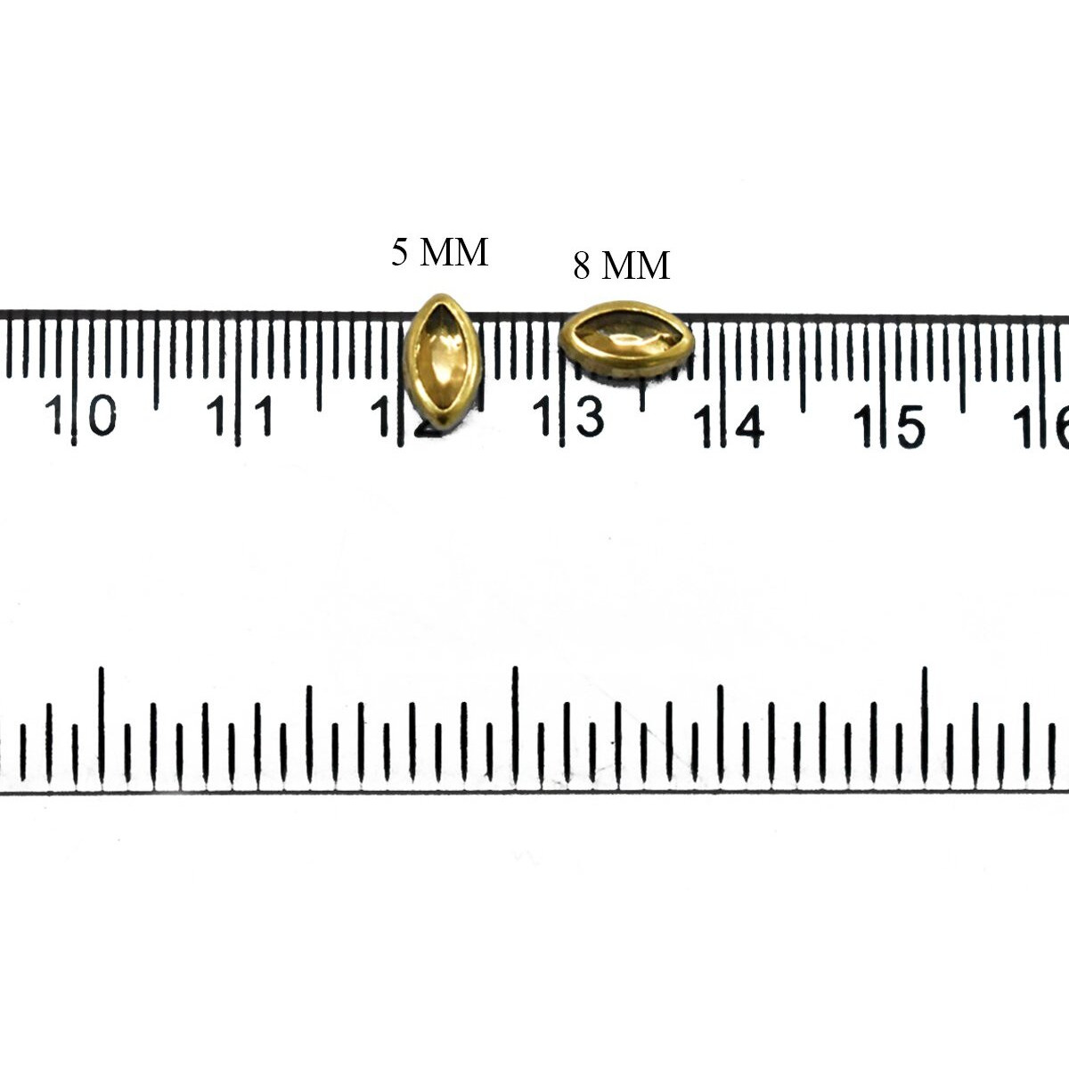 Embroiderymaterial Raw Material Flat Glue On Kundan Stones Beads For Jewellery Making, Bangles Work, Maggam Work Material, Stones For Embroidery Work, (Marquise Shape, 5Mm, 500 Pieces),Multicolor