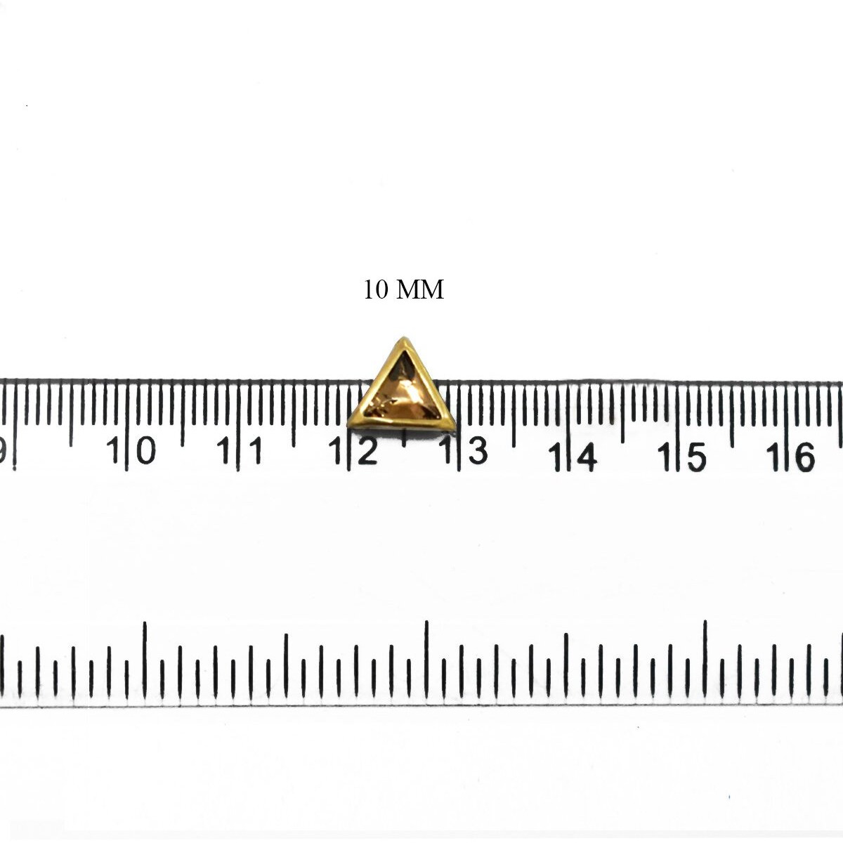 Embroiderymaterial Raw Material Flat Glue On Kundan Stones Beads For Jewellery Making, Bangles Work, Maggam Work Material, Stones For Embroidery Work,(Triangle Shape, 10Mm, 500 Pieces),Multicolor