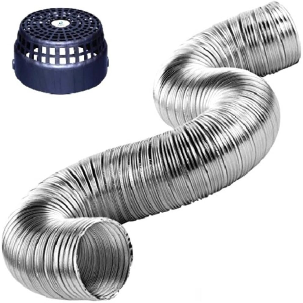 Oicota Chimney Exhaust Pipe Expended Upto 10 Ft (4 In Pipe With Cowl Cover)