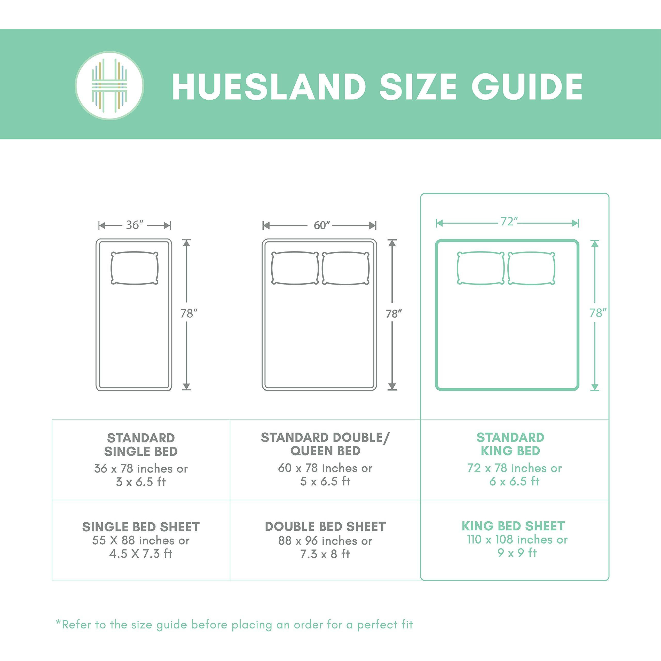 Huesland By Ahmedabad Cotton 144 Tc Cotton King Size Bedsheet With 2 Pillow Covers - White(9Ft X 9Ft)