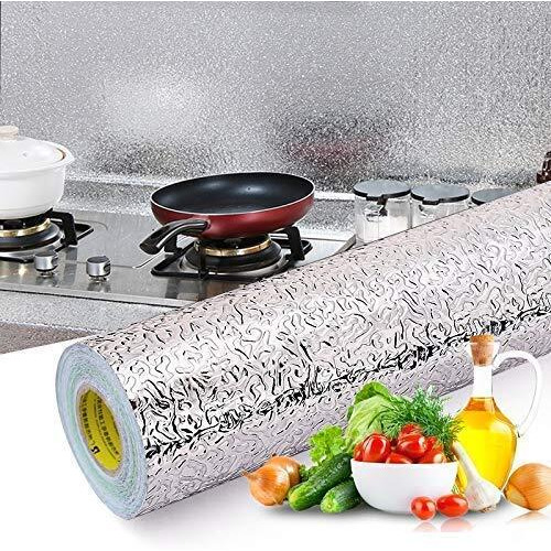 Feeling Mall High Gloss Vinyl Self Adhesive Wallpaper,Furniture Film Contact Paper, Oil Proof, Kitchen Backsplash Wall Sticker Anti-Mold And Heat Resistant For Walls Cabinets Drawers And Shelves (K)