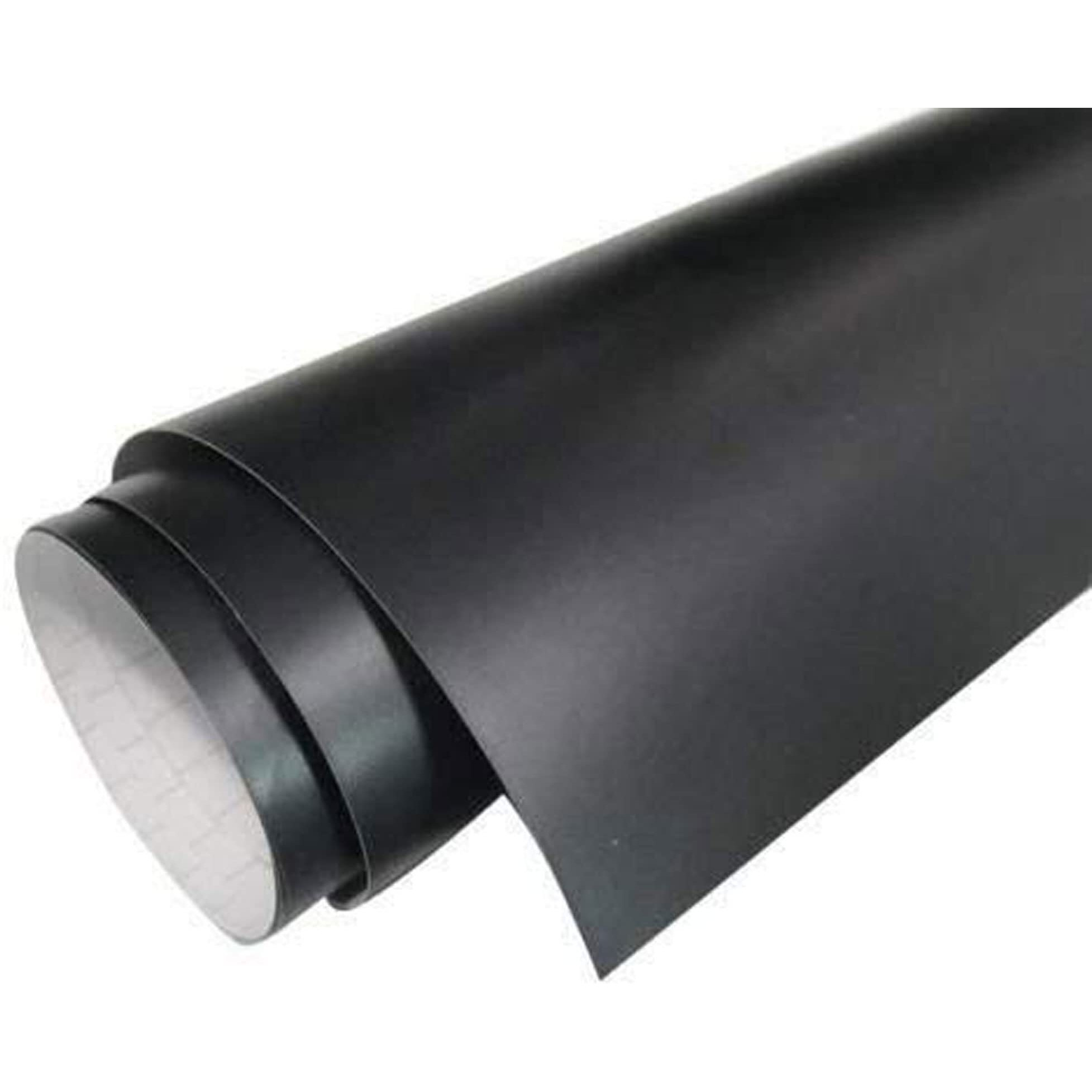 Elton Black Matte Adhesive Decorative Vinyl Shelf Liner Decorative Self Adhesive Vinyl Sheet For Table Top,Furniture, Almirah And Other Diy, Renovation Projects 24 X 192 Inches