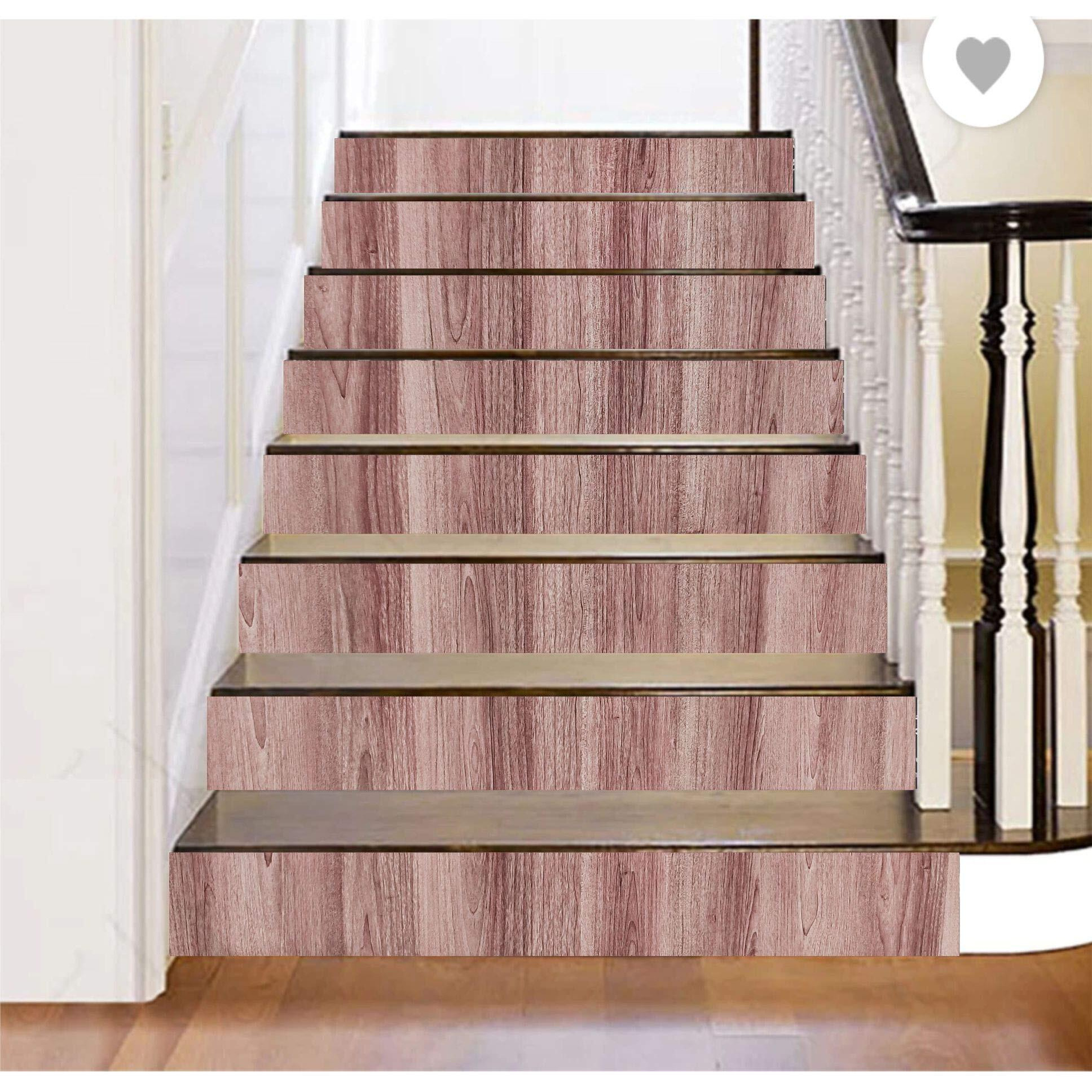 Elton Light Purple Brown Teak Wood Grain Textured Self Adhesive Almirah Skin - 36X72 Inch