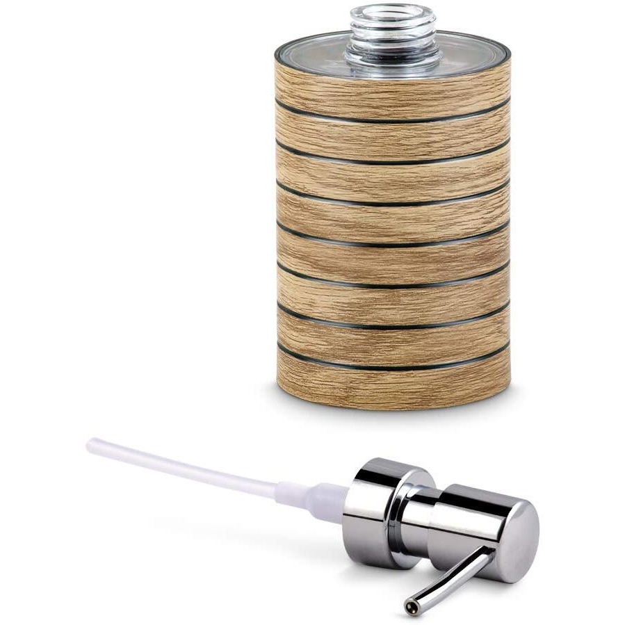Freelance Miami Polystyrene Soap Dispenser, Shower Lotion, Gel, Conditioner, Liquid Shampoo Pump, Light Wood