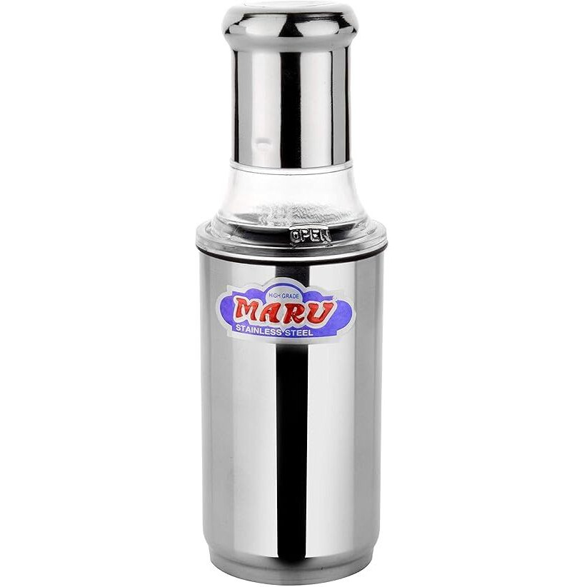 Maru Stainless Steel Oil Bottle For Cooking 350Ml, Leakproof Designed Small Oil Container For Easy Storing&Instant Pouring With Easy-Removeable Nozzle From Can, One-Handed Grip For Effortless Cooking