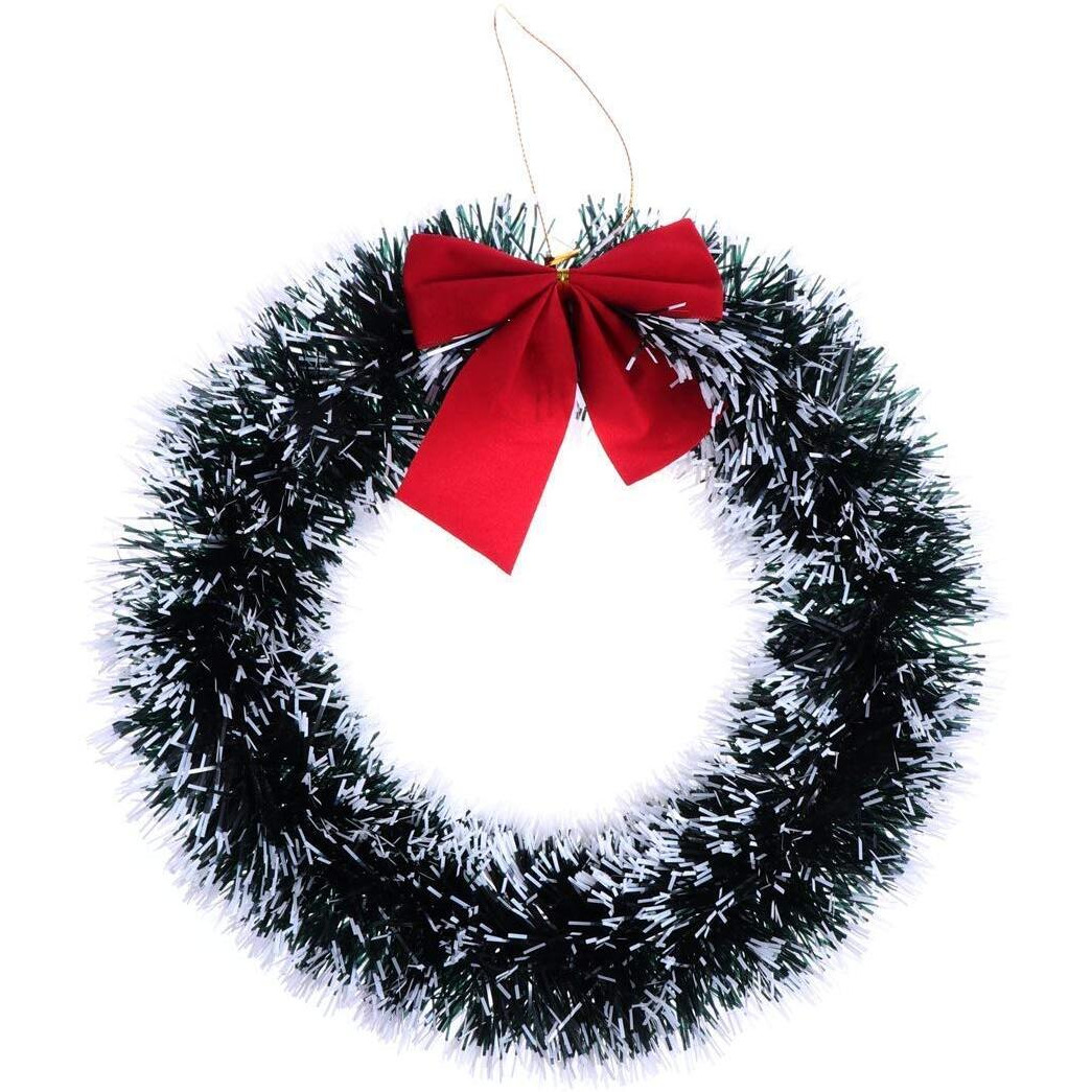 Collectible India Christmas Wreath Wall Bowknot Hanging Decoration For Xmas Party Door Garland Ornament - Christmas Decorations For Home - Christmas Gifts (Christmas Wreath)