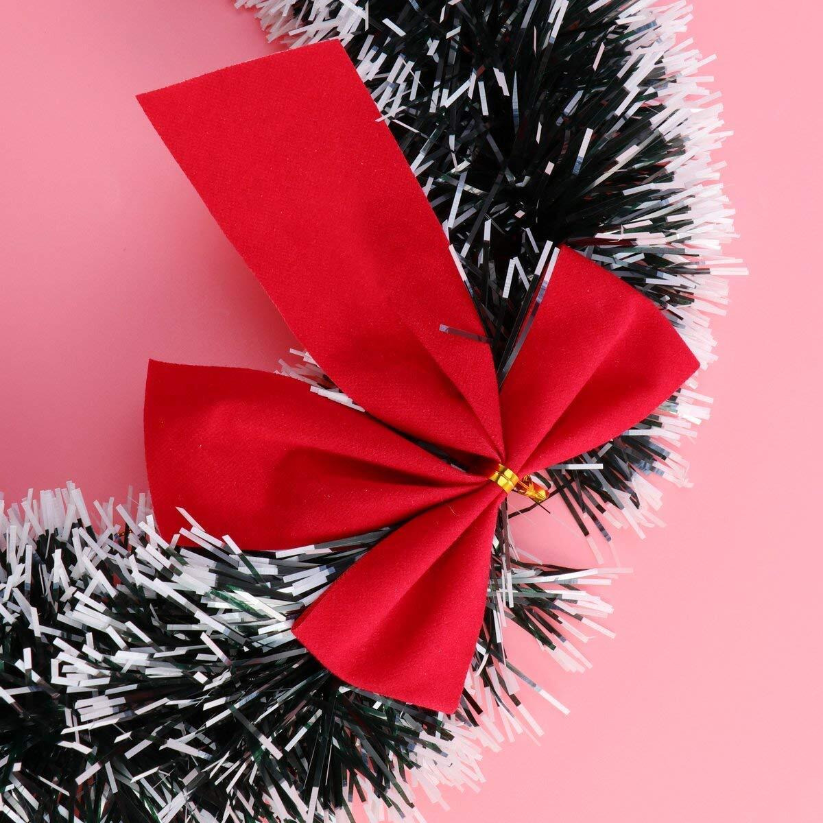 Collectible India Christmas Wreath Wall Bowknot Hanging Decoration For Xmas Party Door Garland Ornament - Christmas Decorations For Home - Christmas Gifts (Christmas Wreath)