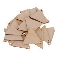 Buyist Unfinished Blank Triangle Shape Wooden Hanging Tags (Triangle, Pack Of 100)
