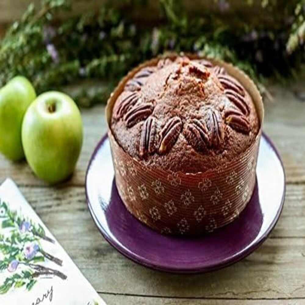 Esslly 1Kg Disposable Paper Cake Mould - Brown Gold Floret | Free-Standing | Pack Of 20 | Size - 18.5 X 6 Cms| Durable, Non-Stick, Oven Safe Up To 220C | Stylish Baking Essential