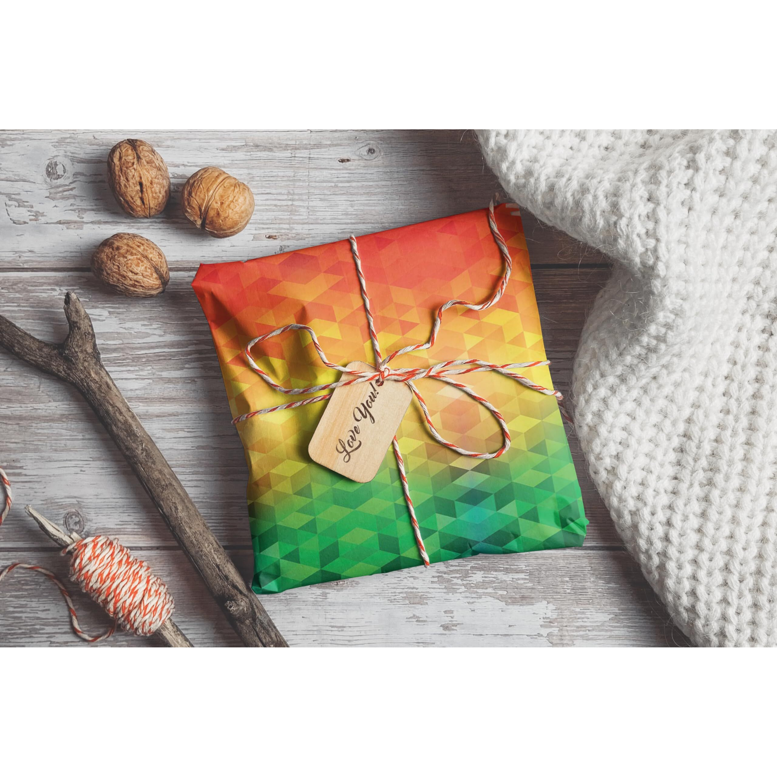 Accuprints Gift Wrapping Paper Pack Of 10|Design Multi Box Color |Size 20 X 30 Inch