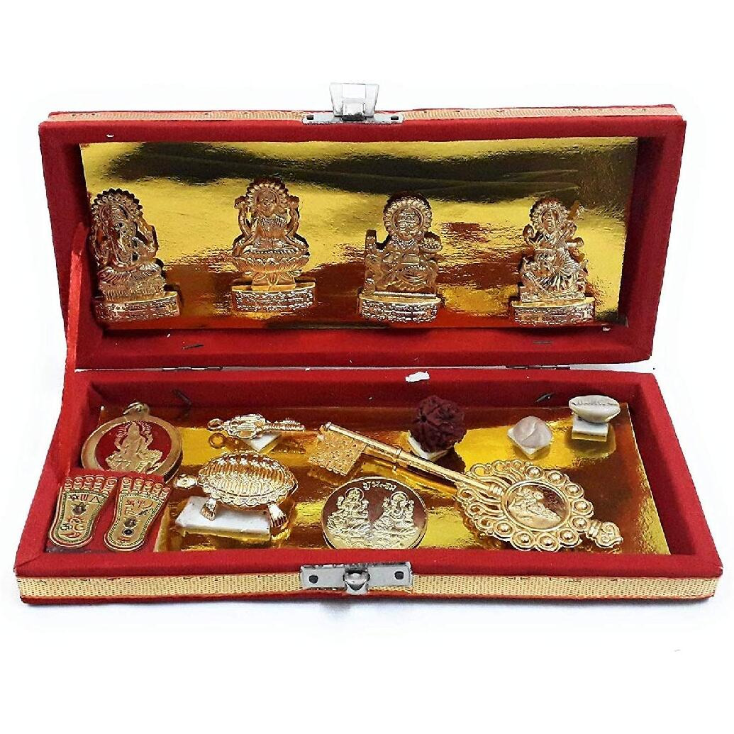 Astrodidi Metal Dhan Versha Lakshmi Laxmi Kuber Bhandari Sarv Samriddhi Yantra Box