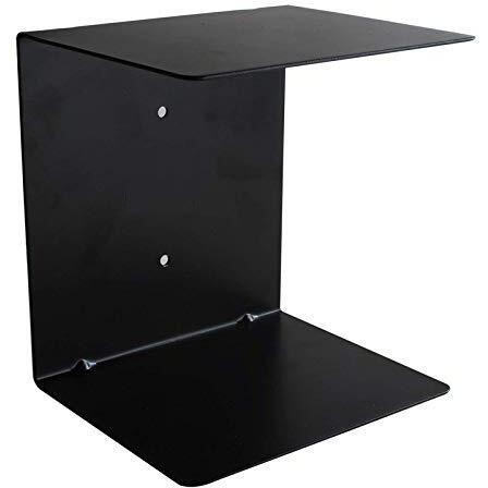 Go Hooked Heavy Duty Metal Wall Mounted Book Shelves For Study Room, Living Room And Bedrooms (1 Pc) (Black)